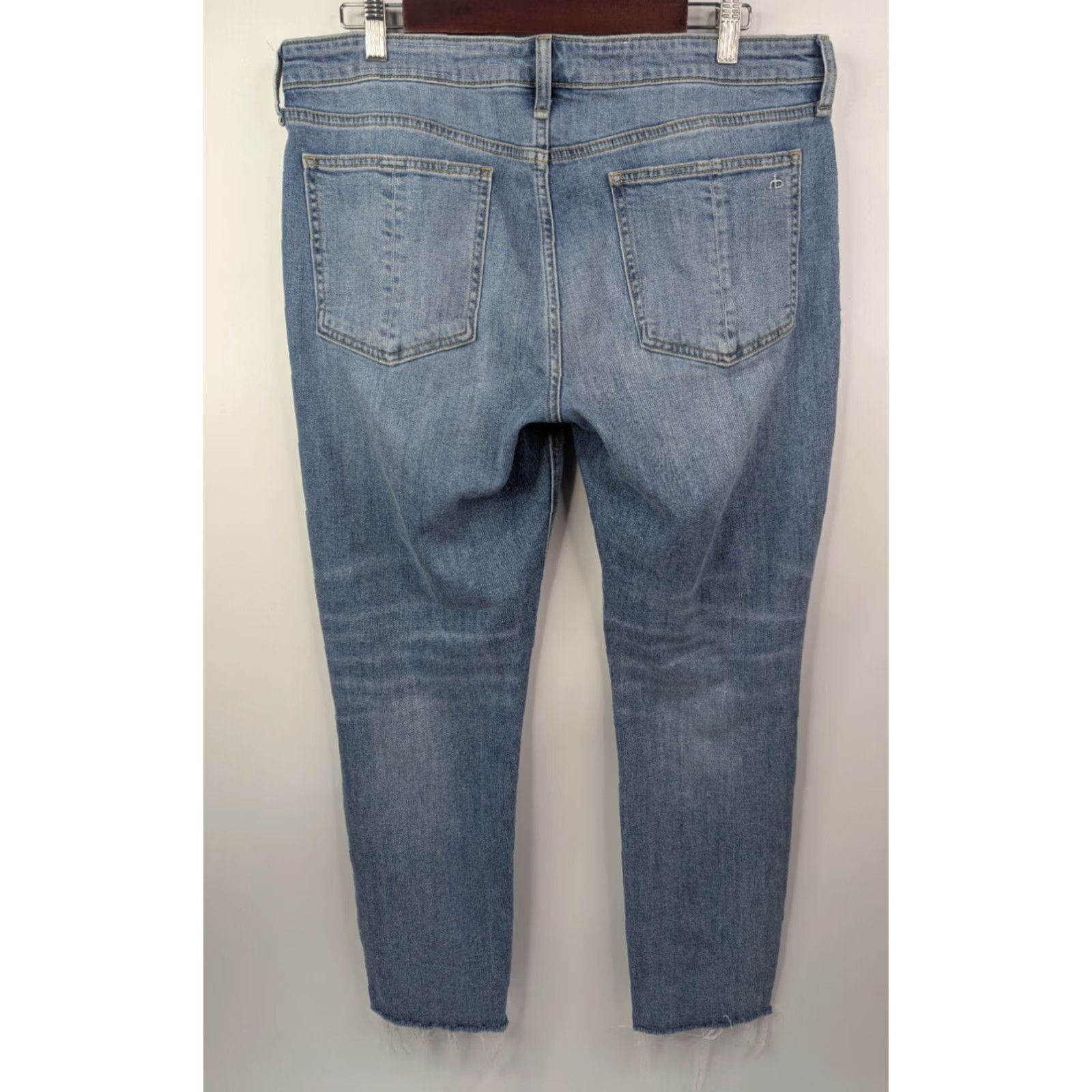 Rag & Bone Rag & Bone Jeans Womens Cate 31 Blue Mid Rise Ankle Skinny Raw Hem Distress Size 24" / US 00 / IT 34 - 4 Thumbnail