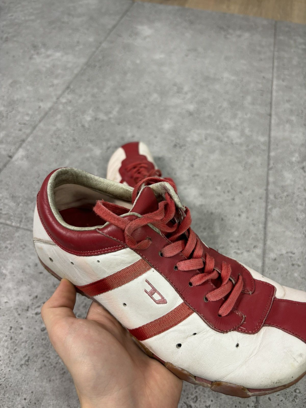 Diesel × Japanese Brand × Vintage 2000s Archive Japanese Leather Sneakers Diesel Y2K Size US 6.5 / EU 39-40 - 4 Thumbnail
