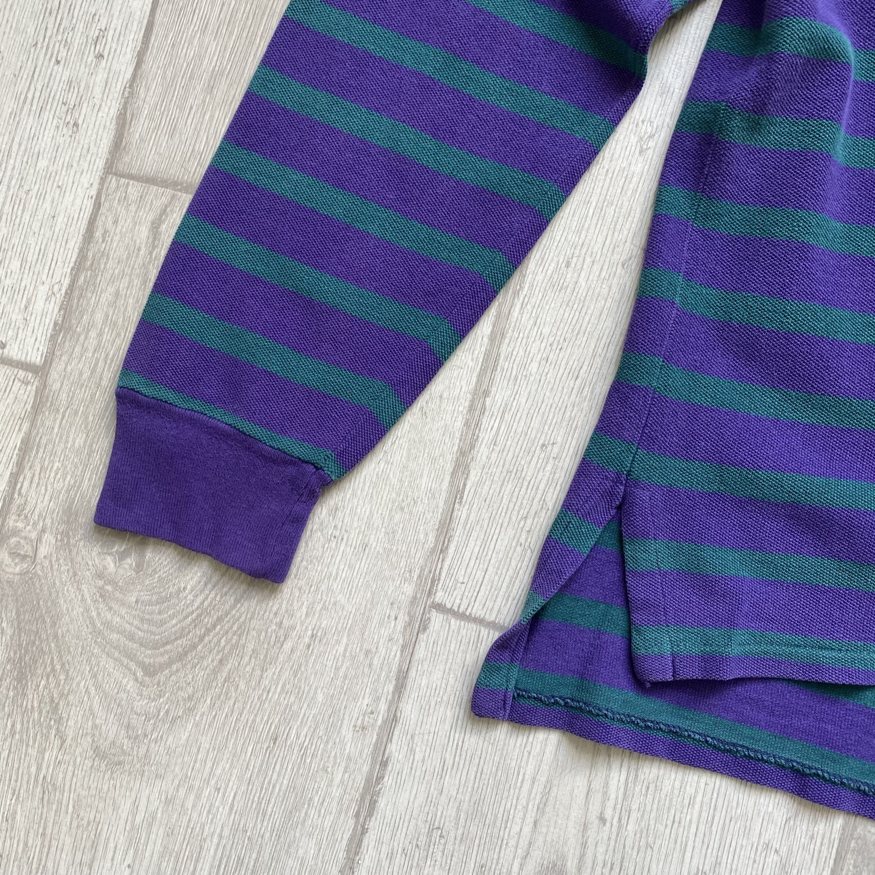 Polo Ralph Lauren Vintage 90s Polo Ralph Lauren Striped rugby shirt longsleeve Size US M / EU 48-50 / 2 - 5 Thumbnail