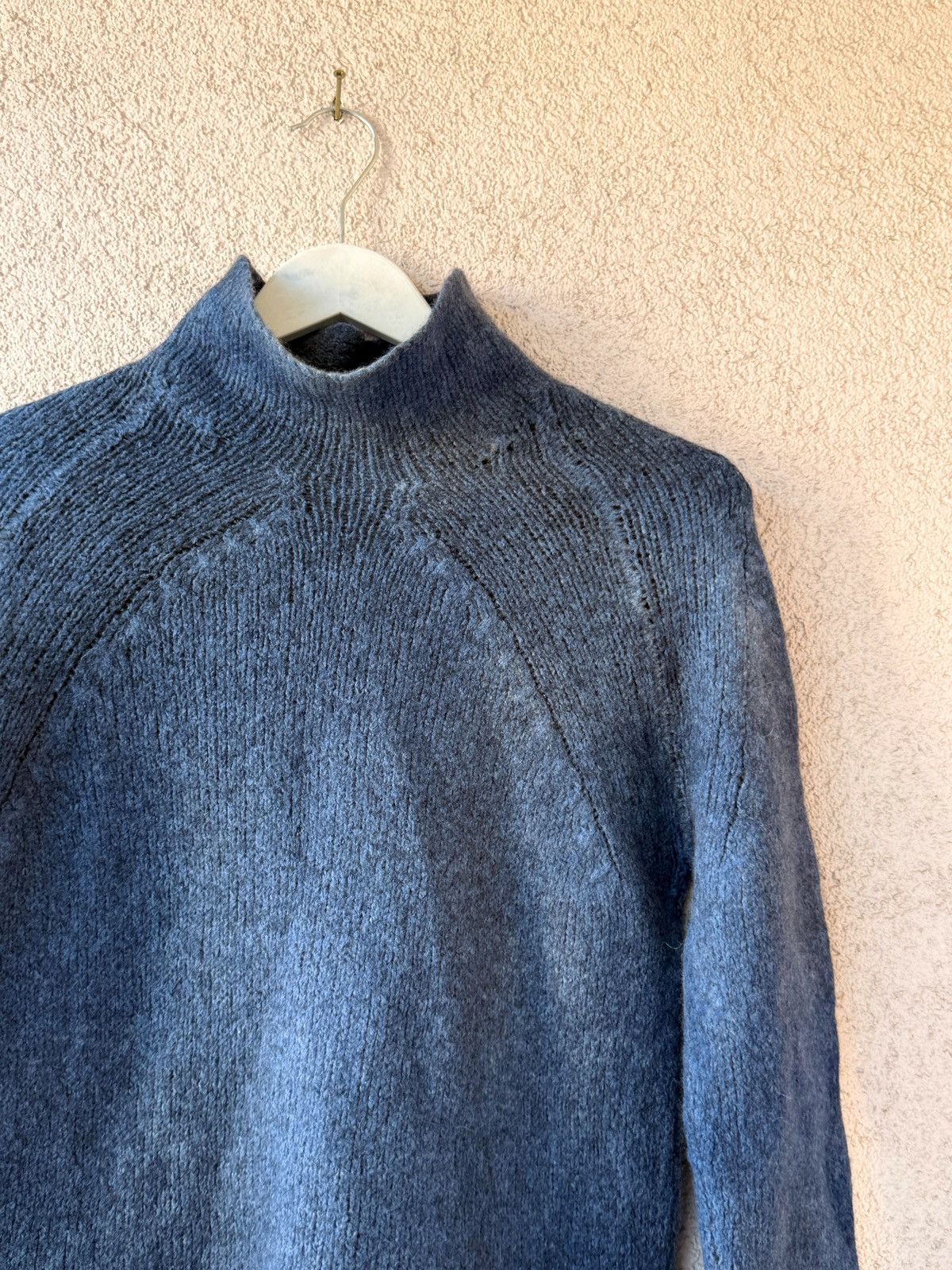 Avant Toi Avant Toi Women's Blue Wool Cashmere Jumper M High Collar Size M / US 6-8 / IT 42-44 - 3 Thumbnail