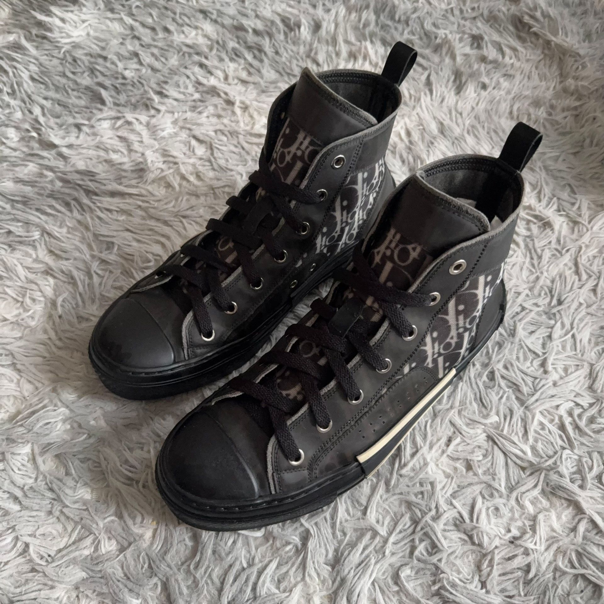 Dior Dior Black Hitop Sneakers 40 Men Size US 7.5 / EU 40-41 - 1 Thumbnail