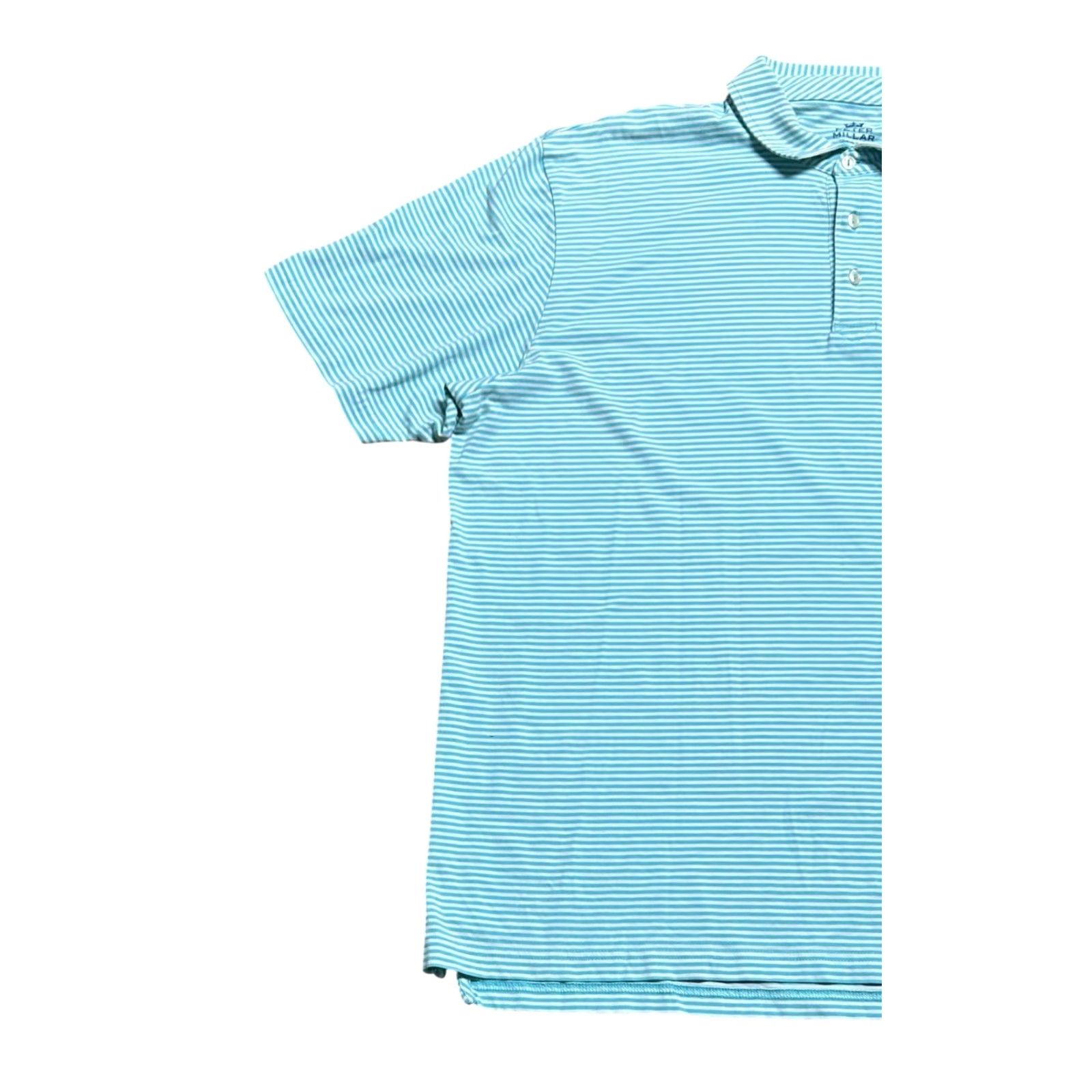 Peter Millar Peter Millar Polo Shirt Lot Of 2 Men 2XL Striped Teal & Purple Short Sleeve Polo Shirt Purple Blue Striped Golf Men 2XL Size US XXL / EU 58 / 5 - 4 Thumbnail