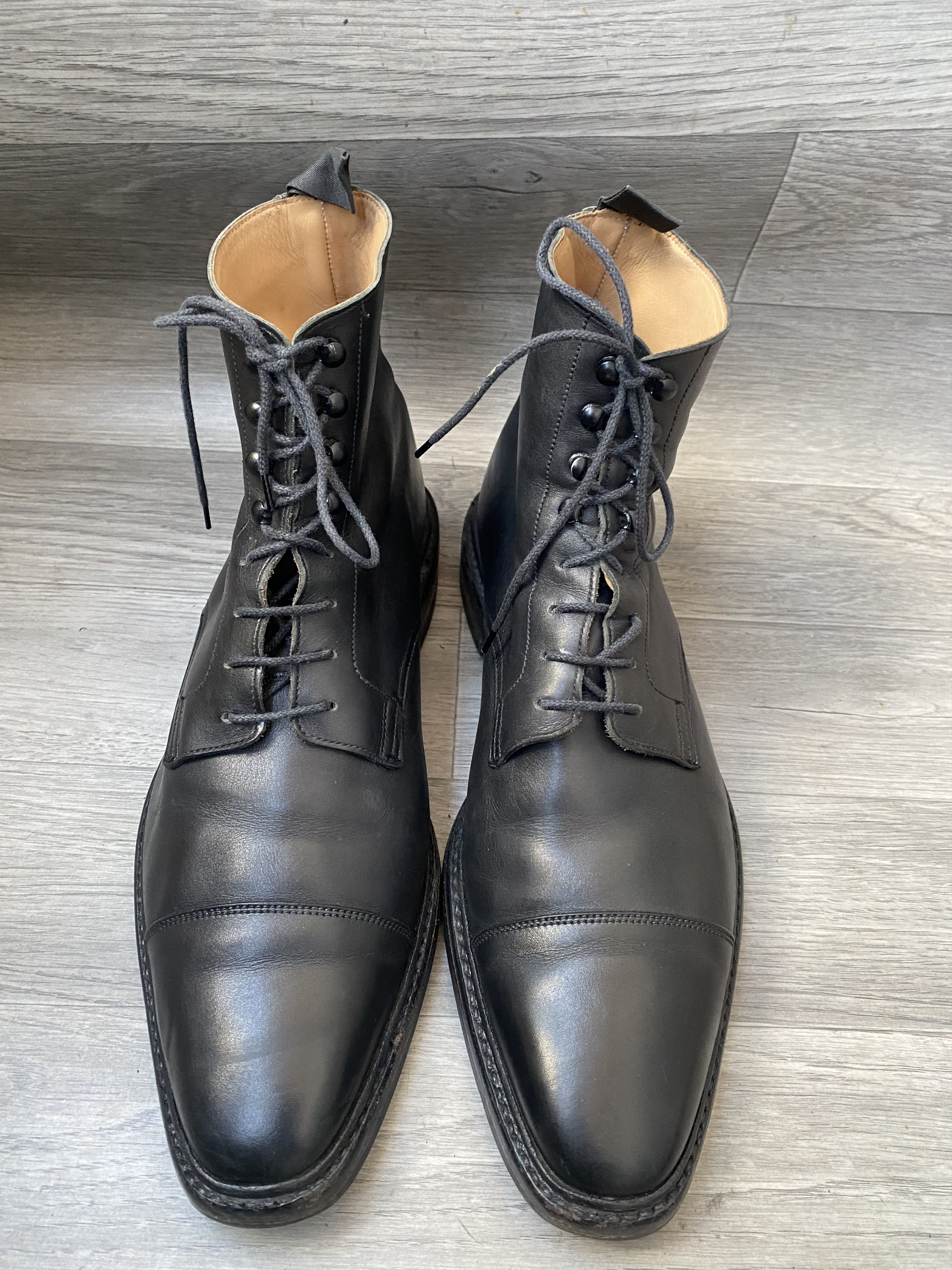 Crockett & Jones Crockett and jones northcote cap-toe black leather boots Size US 10 / EU 43 - 3 Thumbnail