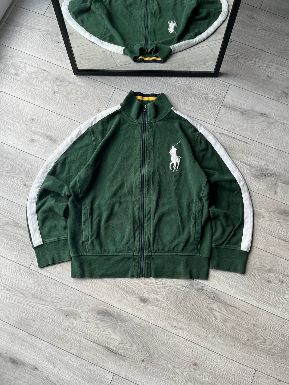 Pre-owned Polo Ralph Lauren X Vintage Polo Ralph Laurent Green Zip-up Jacket In Multicolor