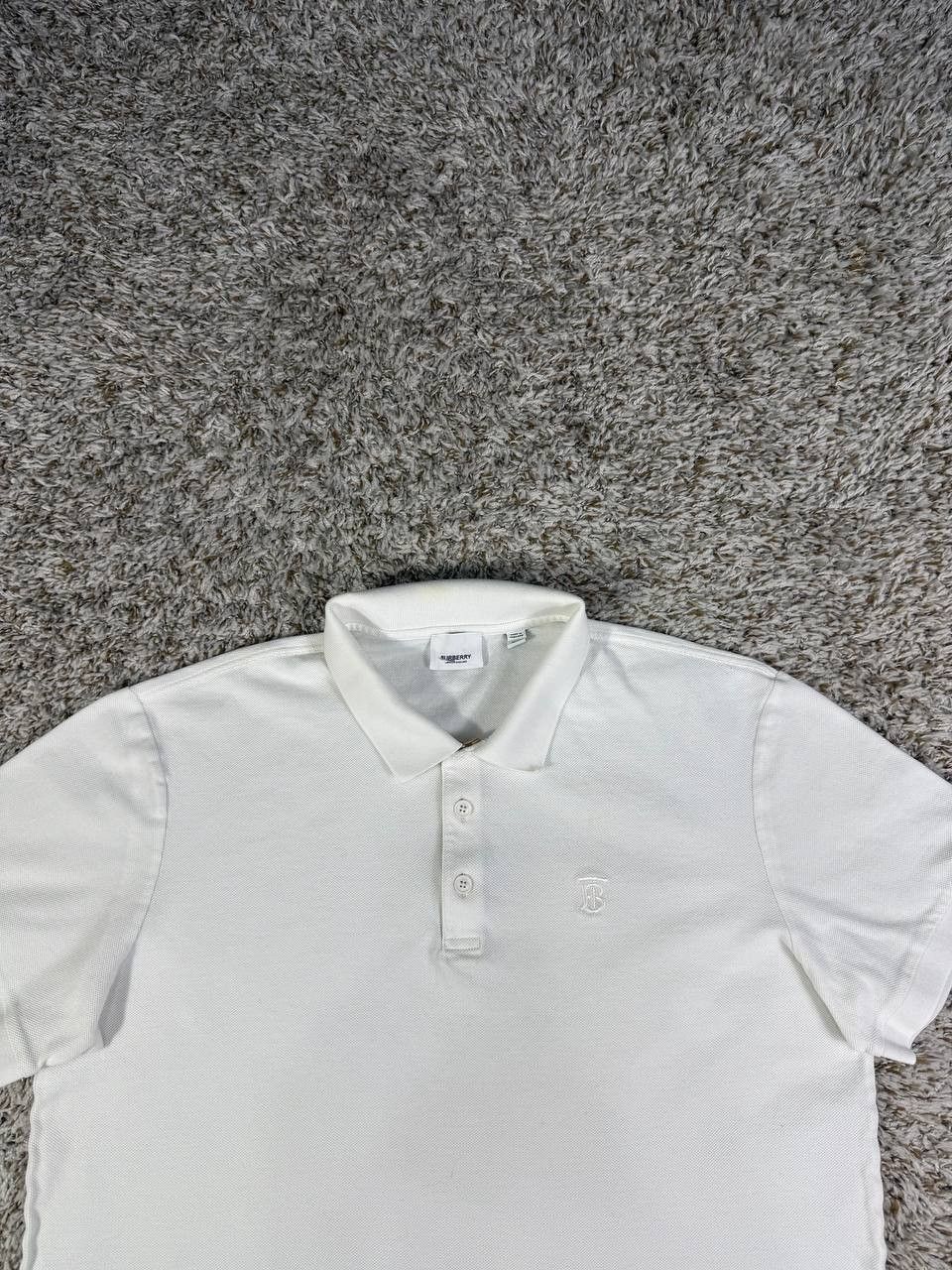 Burberry Burberry London Plaid White Short Sleeve Polo Shirt Size US XXL / EU 58 / 5 - 2 Thumbnail