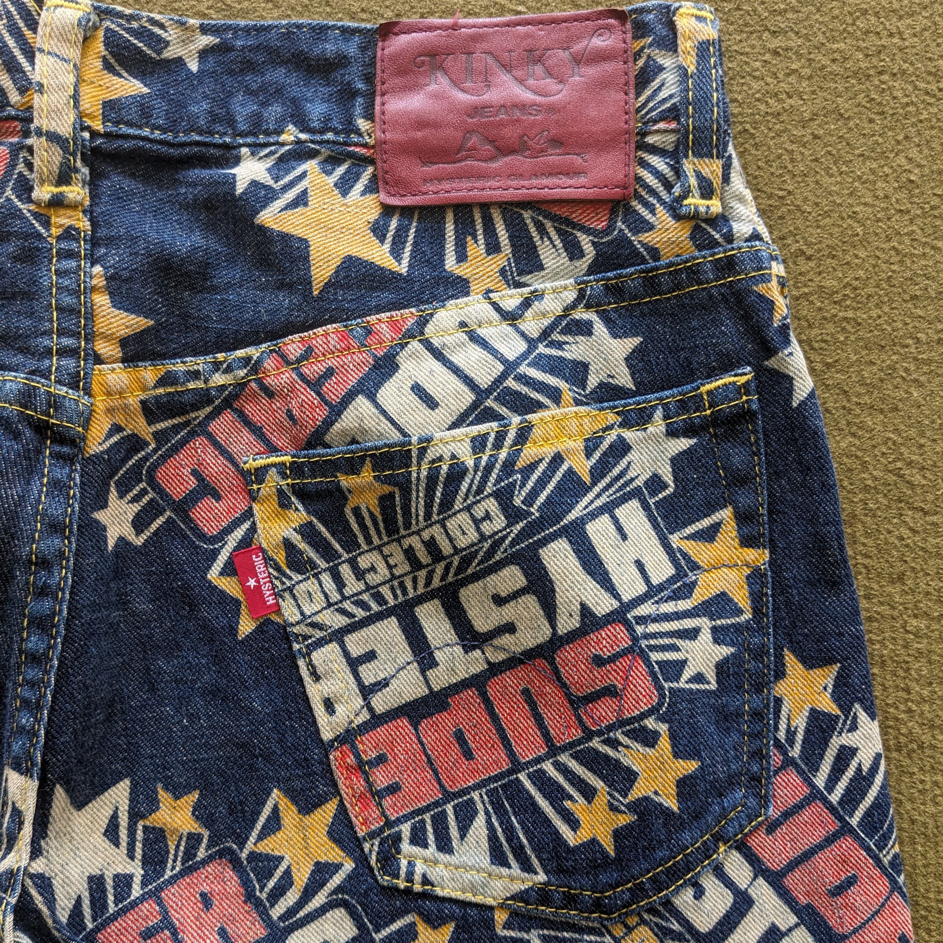 Hysteric Glamour Vintage HYSTERIC GLAMOUR KINKY Overprinted Denim Jeans Size US 29 - 4 Thumbnail