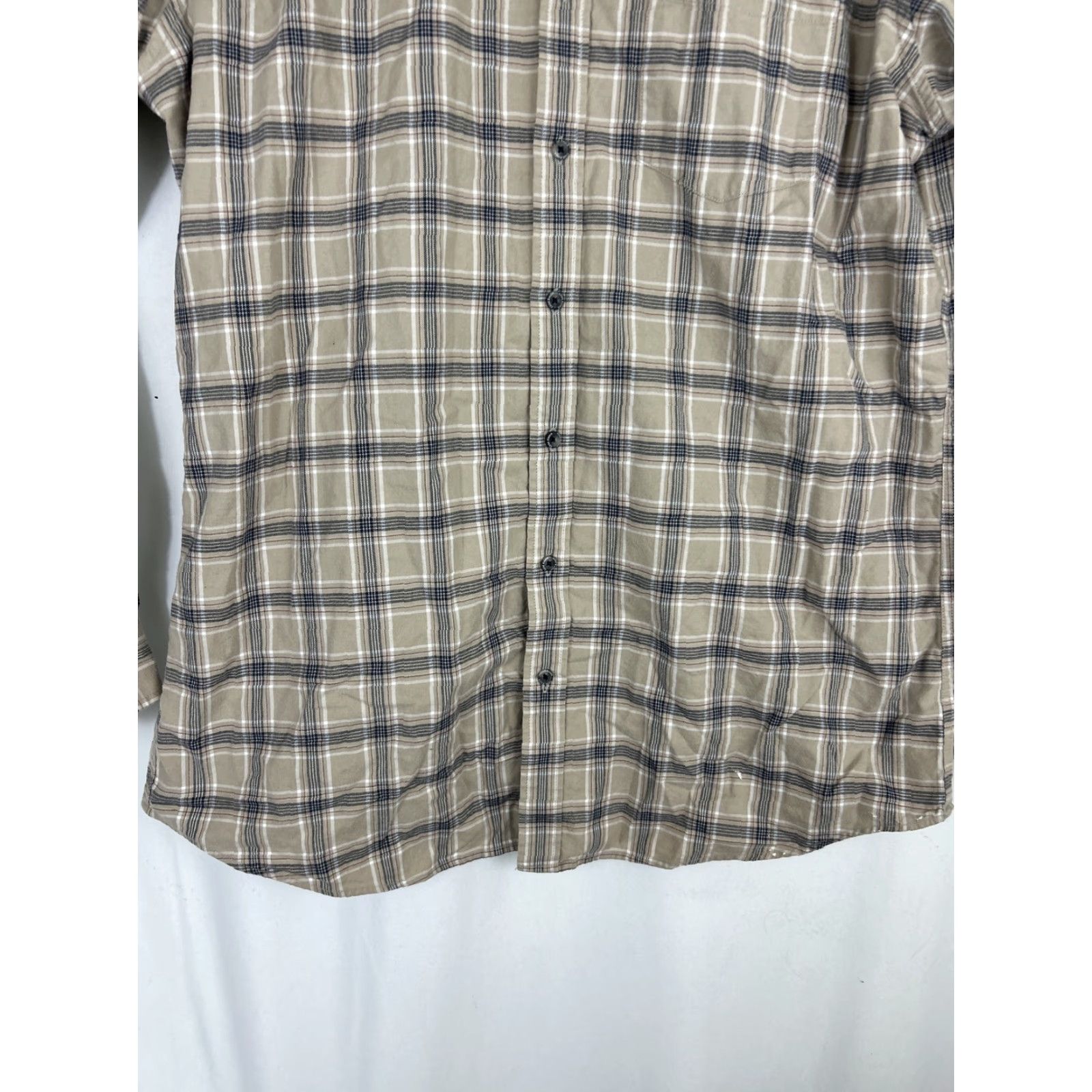Eddie Bauer Eddie Bauer Mens Large Tall Long Sleeve Button-Down Shirt Plaid Brown LS Relaxed Mens, L Tall, Brown, Eddie Bauer Shirt Size US L / EU 52-54 / 3 - 5 Thumbnail