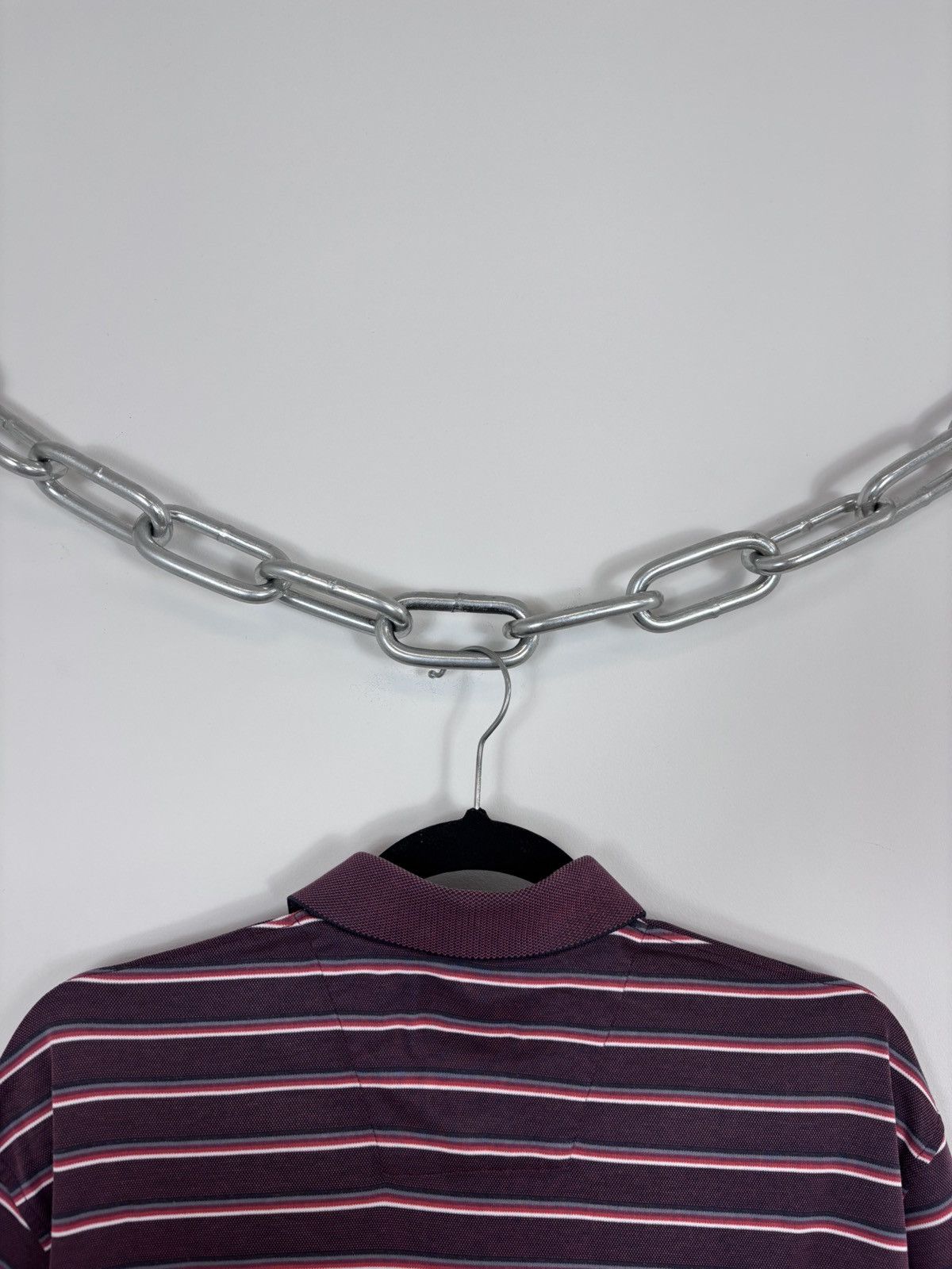 Paul Smith Paul Smith Men’s Burgundy Striped Short Sleeve Polo Shirt Size US XL / EU 56 / 4 - 15 Thumbnail