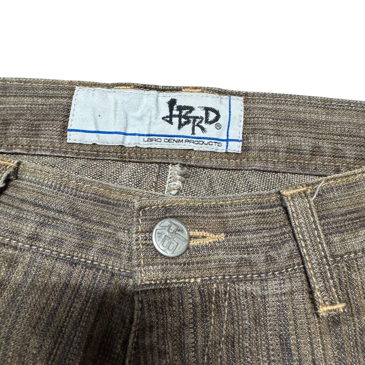 Japanese Brand LBRD Striped Denim Baggy Jeans Size US 30 / EU 46 - 6 Thumbnail