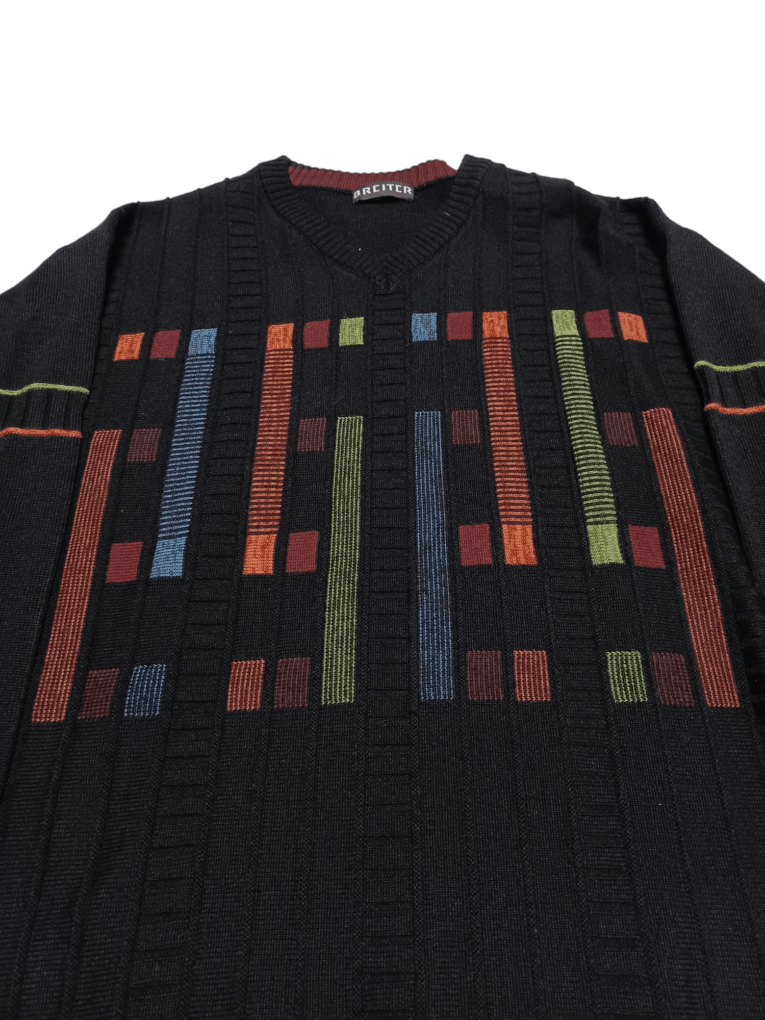 Other VINTAGE WOOL 90S MADE IN GERMANY V-NECK ABSTRACT BIGSIZE Size US XXL / EU 58 / 5 - 3 Thumbnail