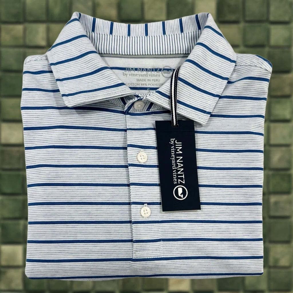 Vineyard Vines VINTAGE Jim Nantz by Vineyard Vines Shirt Men’s Small Striped Golf Polo Size US S / EU 44-46 / 1 - 1 Thumbnail