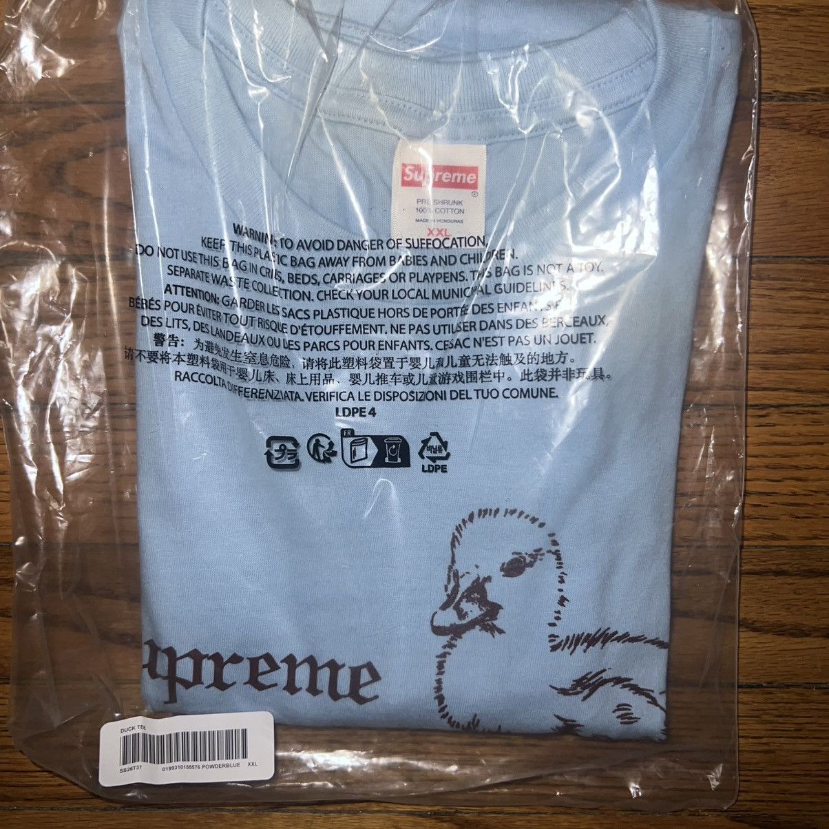 Supreme Supreme Duck Tee Powder Blue Size: Extra Extra Large Size US XXL / EU 58 / 5 - 2 Thumbnail