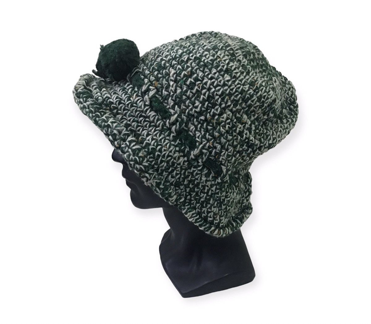 image of Knit Bucket Hat in Green, Men's