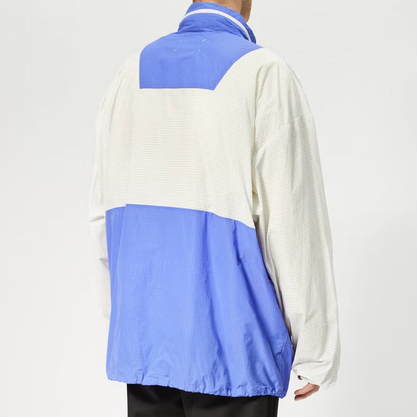 Maison Margiela o1y1124 Nylon Ripstop Jacket With Hooded in White & Blue Size US L / EU 52-54 / 3 - 3 Thumbnail