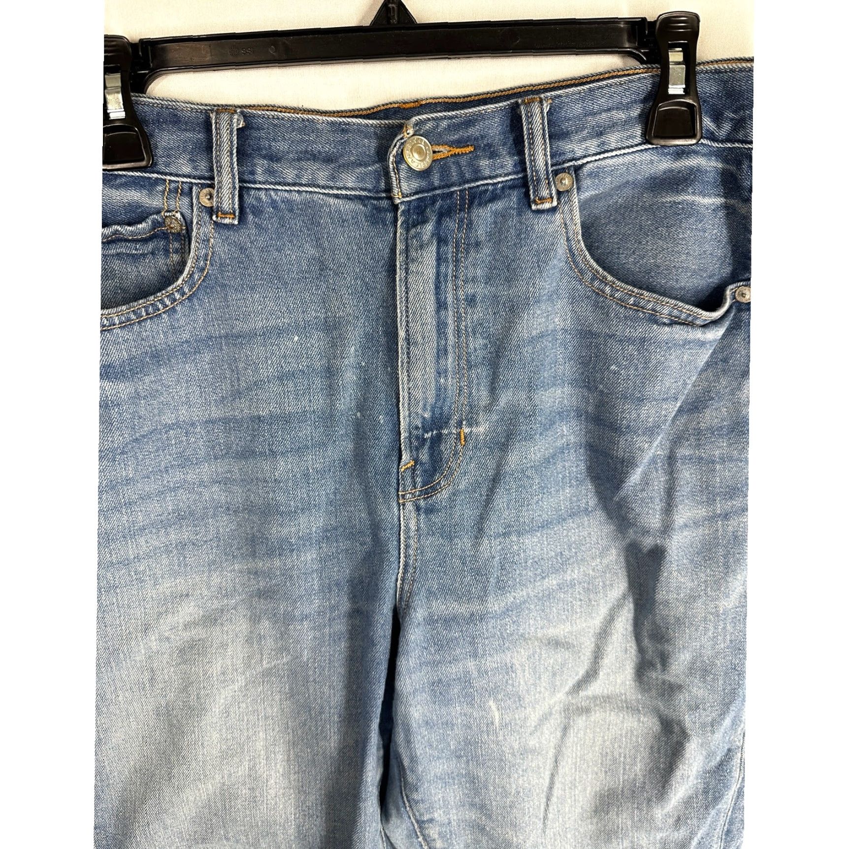 American Eagle Outfitters VINTAGE American Eagle Outfitters Mom Jeans Womens Size 12 Blue High Rise Denim Cotton PILLING 5-Pocket Y2K 90s Retro Womens Jeans Mitt Size 24" / US 00 / IT 34 - 3 Thumbnail