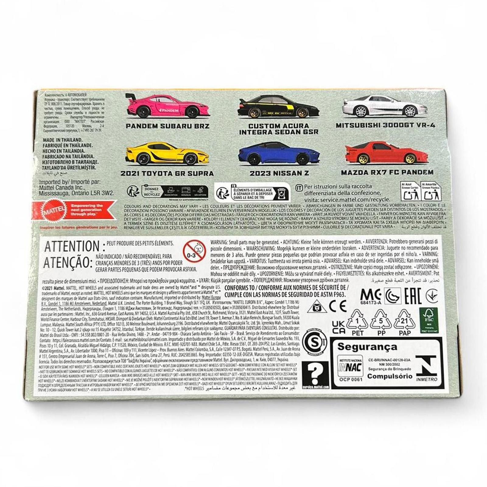 Designer Hot Wheels Streets of Japan Car Culture 6 Piece Car Set Size ONE SIZE - 6 Thumbnail