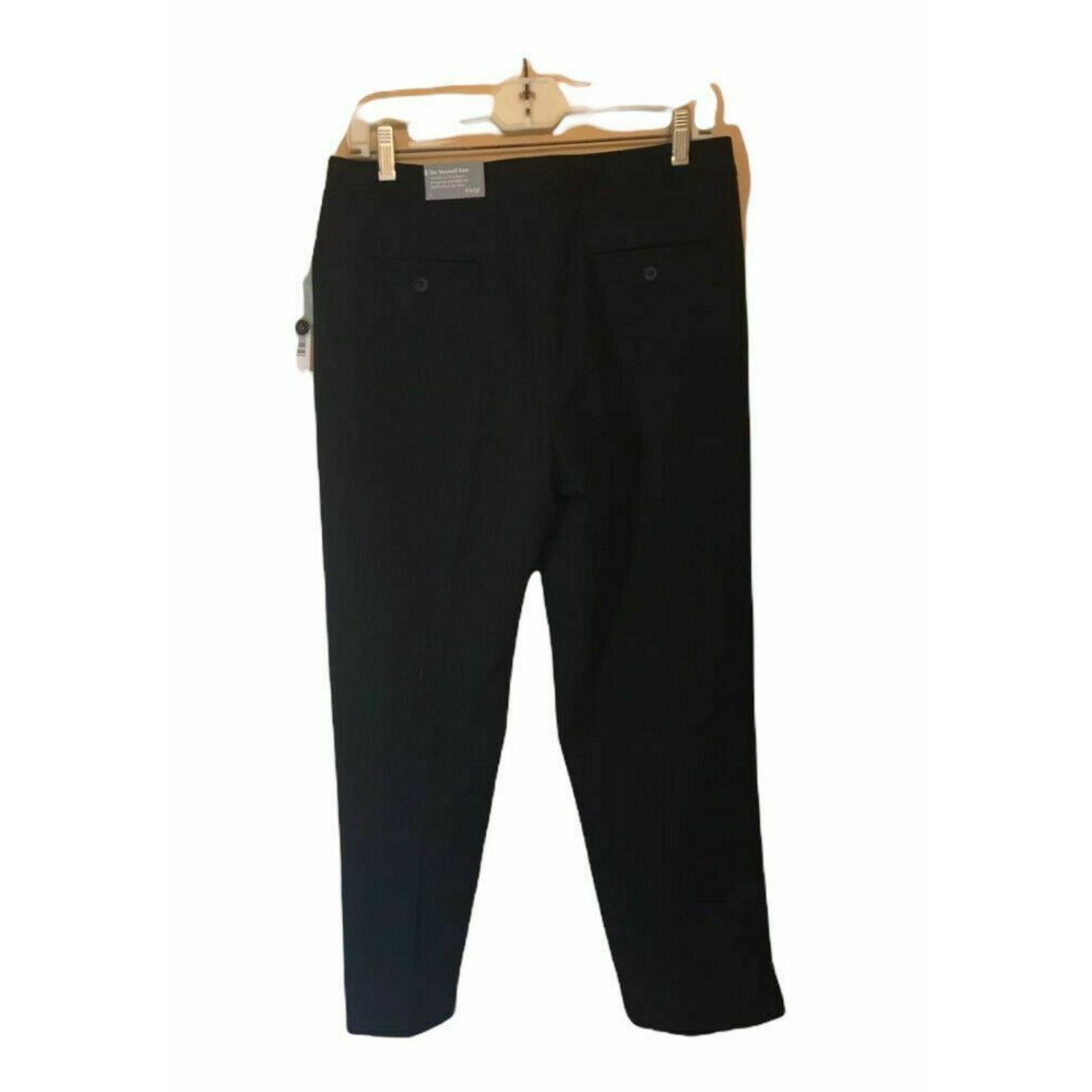 Apt. 9 Apt. 9 Maxwell Black Cotton Dress Pants size 10 Size 32" / US 10 / IT 46 - 8 Thumbnail