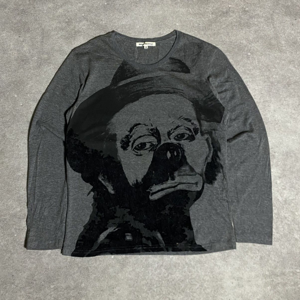 Y2k Semantic Desain Vintage Velvet Sad Clown