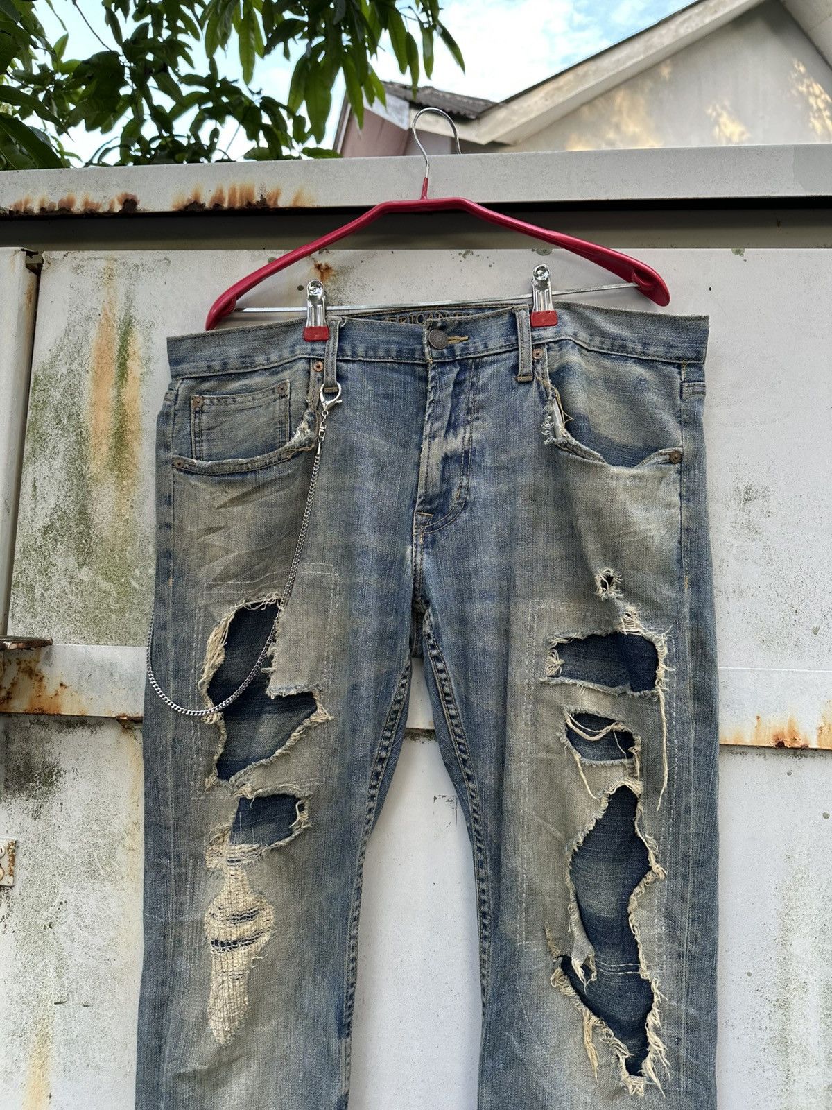 Vintage 👹Vintage THRASHED American Eagle Collections Straight Cut Size US 36 / EU 52 - 6 Thumbnail