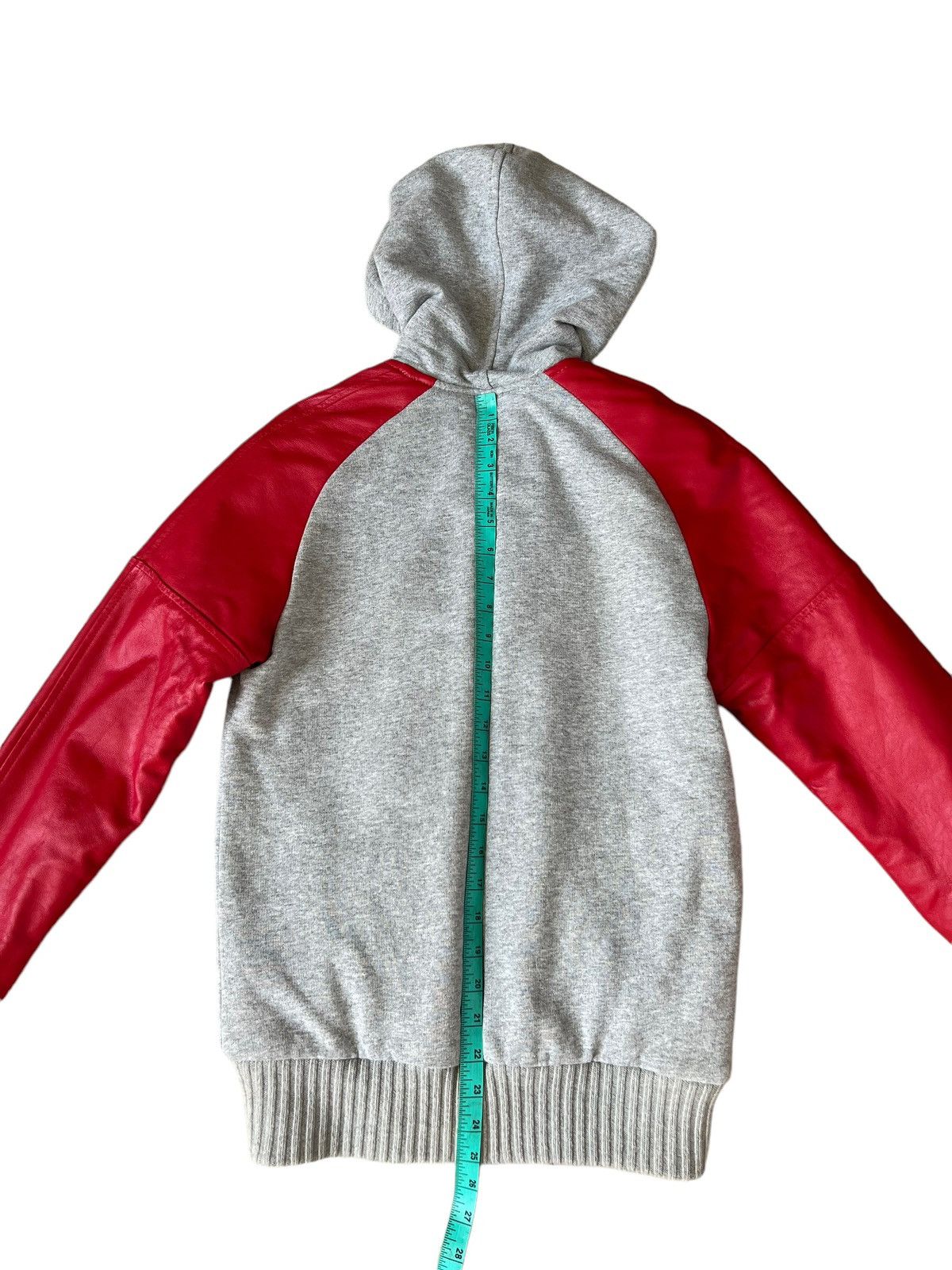Other 15 1/2 Made in Italy Leather Sleeve Varsity Hoodie Jacket Size US S / EU 44-46 / 1 - 5 Thumbnail