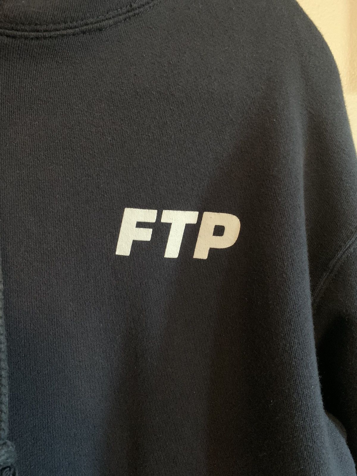 FTP Navy outlet Logo Hoodie