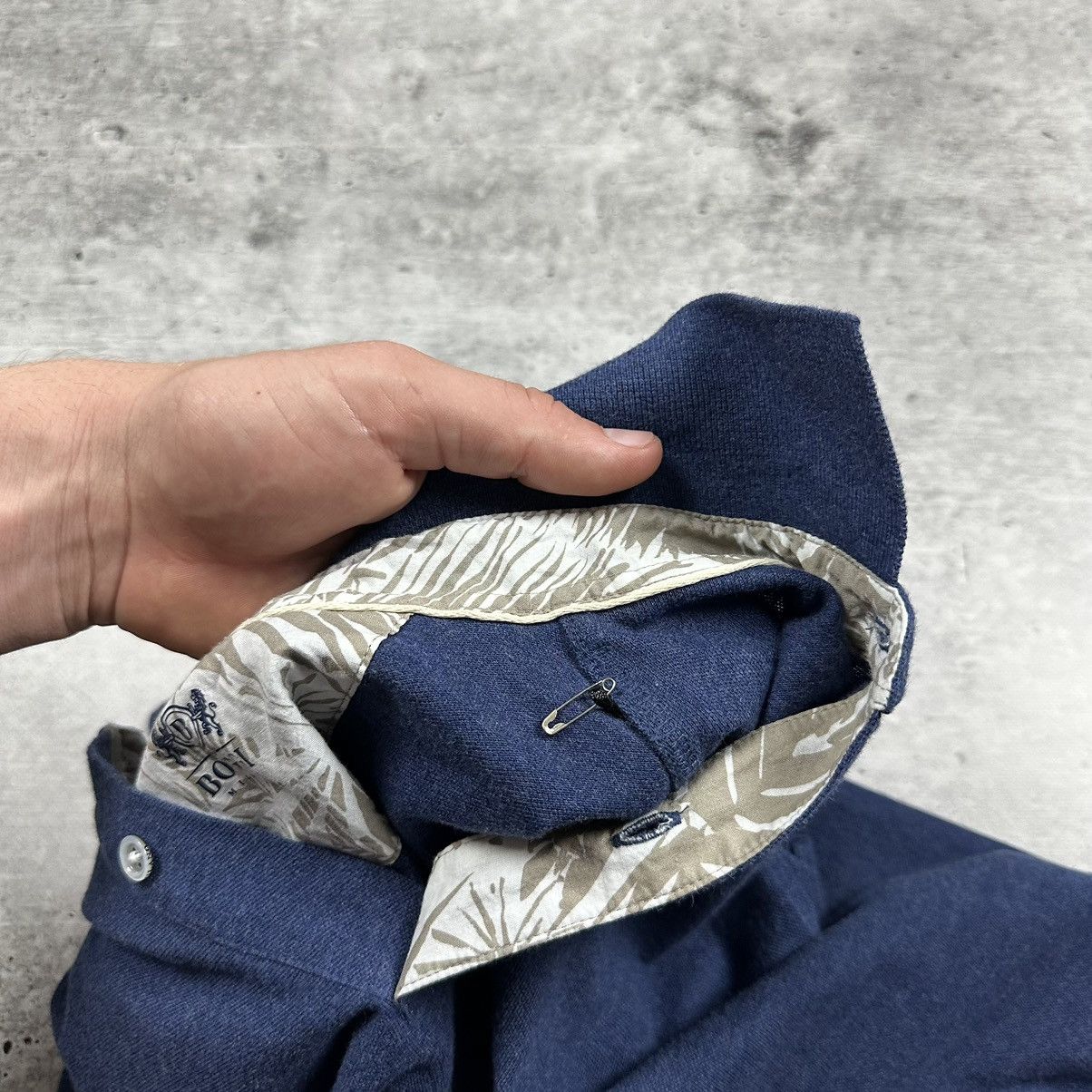 Boggi Boggi Milano Pique Polo Cotton Blue Men’s Size M Size US M / EU 48-50 / 2 - 11 Thumbnail