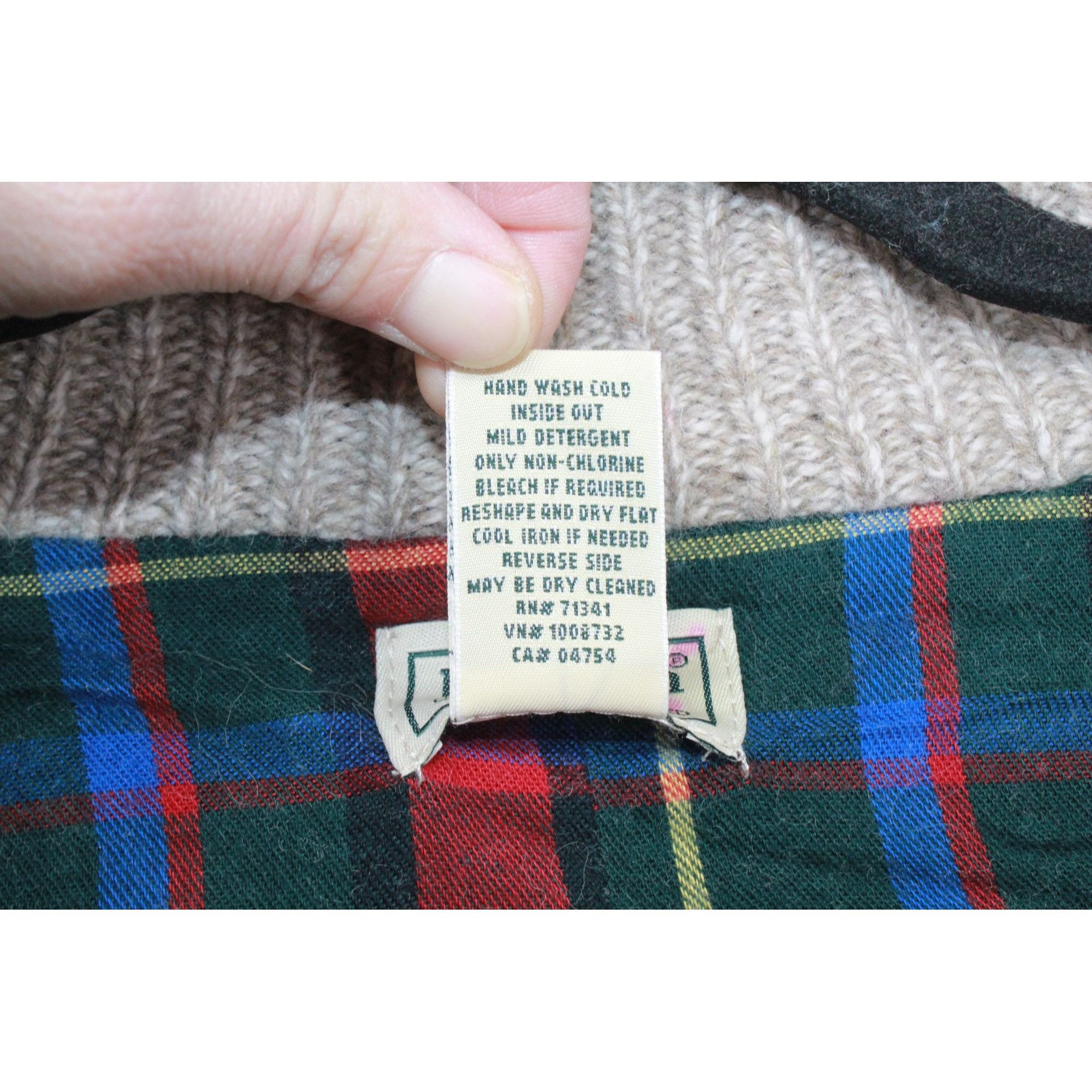 L.L. Bean LL Bean Men's Ragg Wool Sweater Full Zip Flannel Lined Size US XL / EU 56 / 4 - 8 Thumbnail