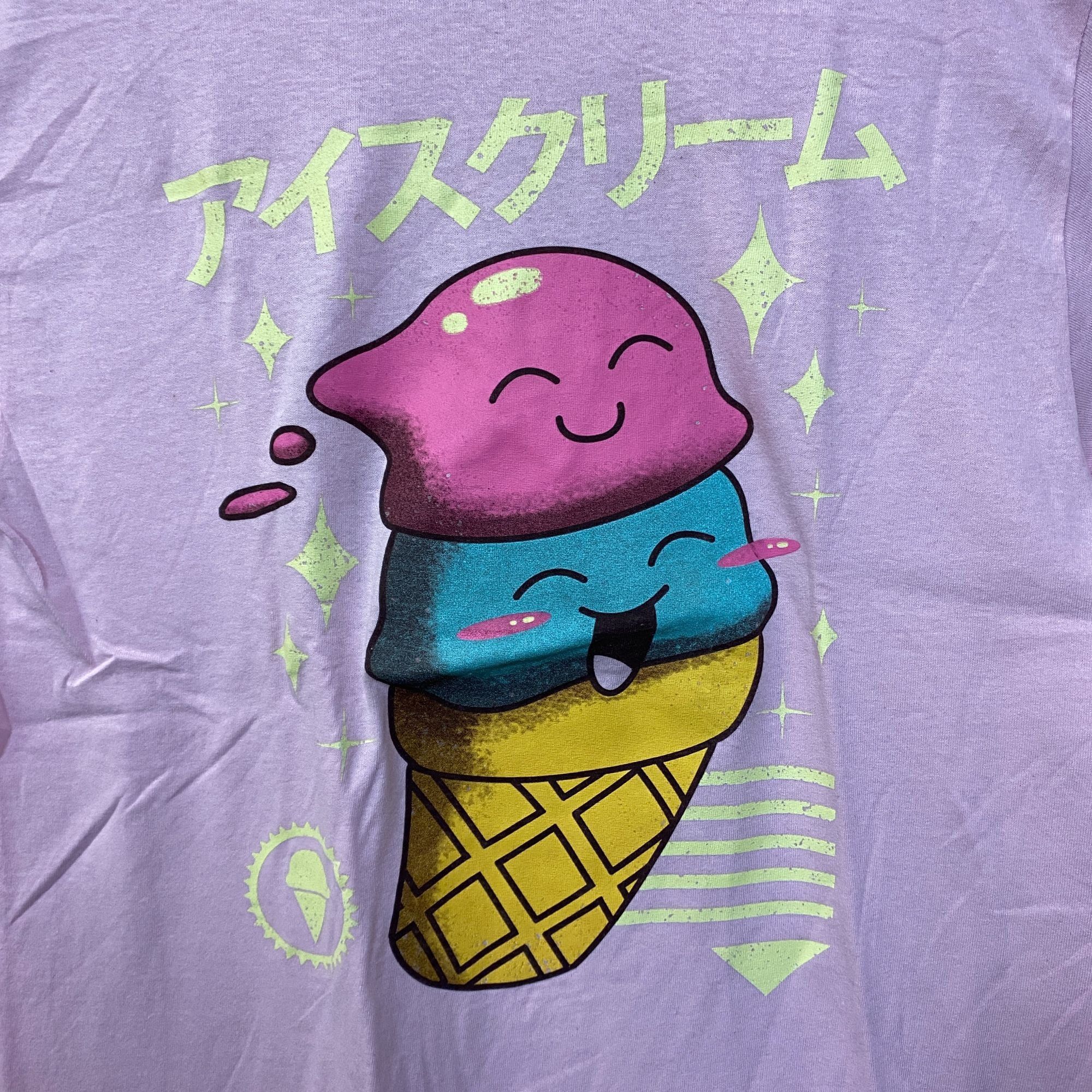 Threadless Kawaii ice cream pink Tshirt size medium Size US M / EU 48-50 / 2 - 2 Thumbnail