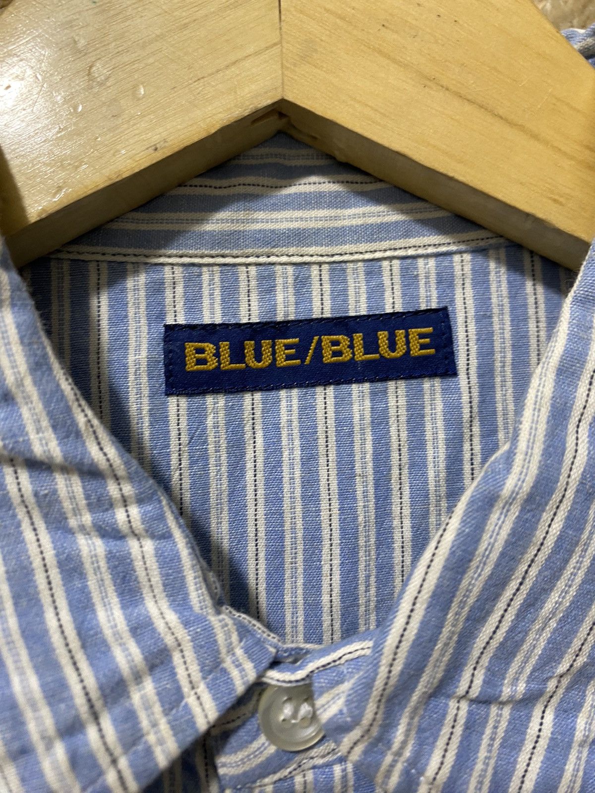 Blue Blue Japan × Japanese Brand × Vintage Blue Blue Japan Hickory Shirt Size US M / EU 48-50 / 2 - 2 Thumbnail