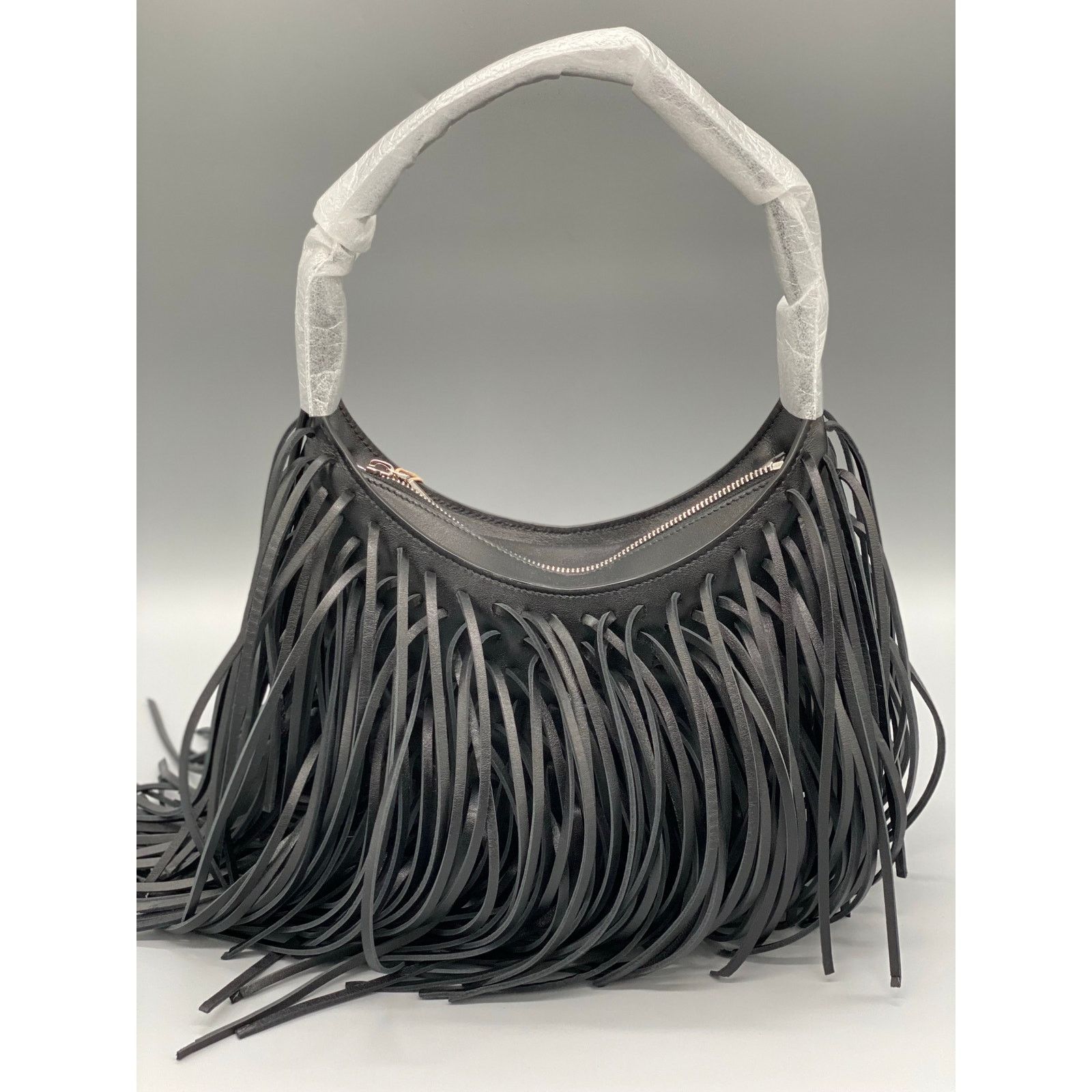 Michael Kors Michael Kors Collection Dyan Fringed Leather Shoulder Bag Size ONE SIZE - 7 Thumbnail
