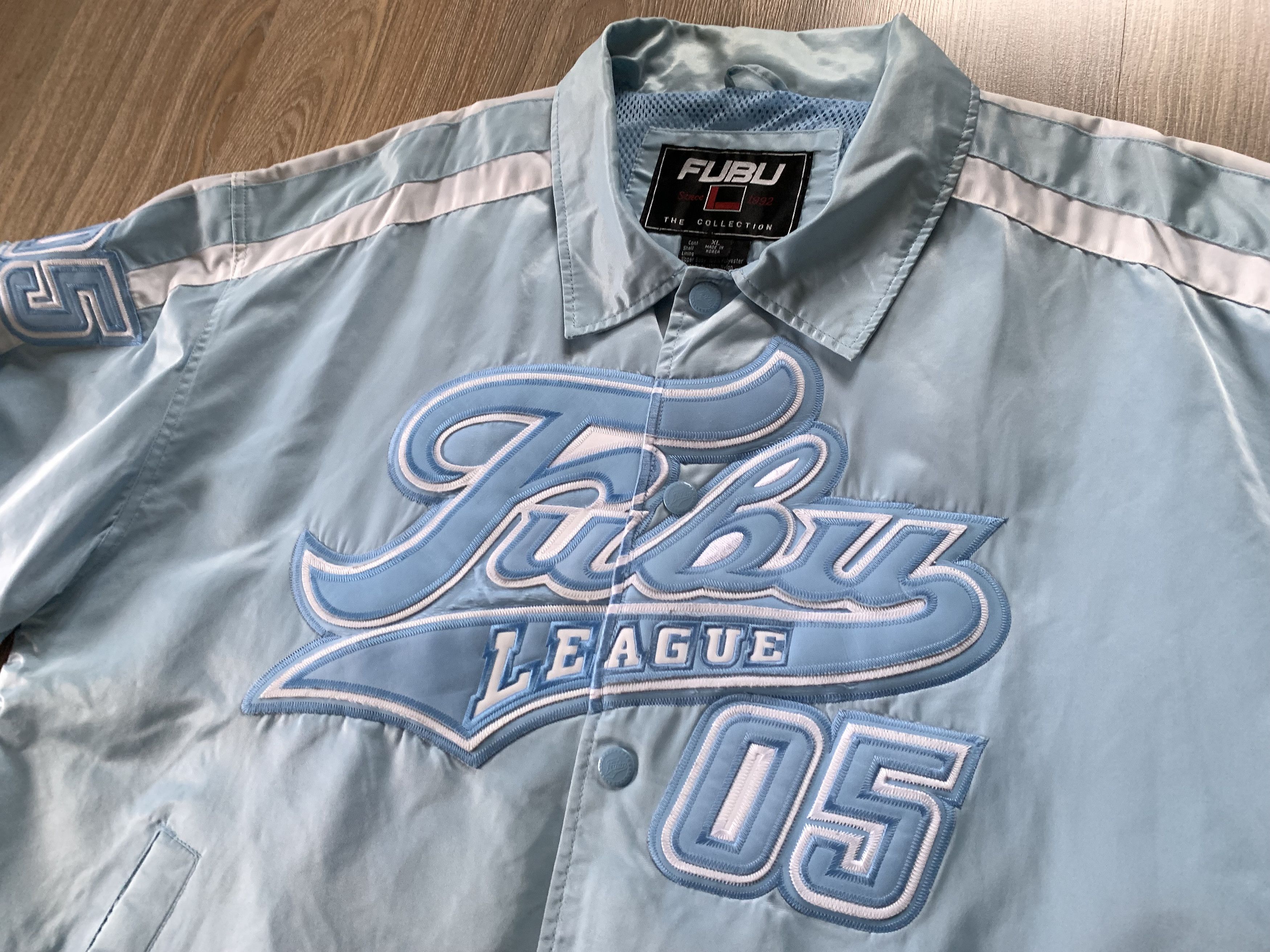 Fubu × Vintage Vintage Fubu League 05 Windbreaker Light Jacket Big Logo Size US XL / EU 56 / 4 - 3 Thumbnail