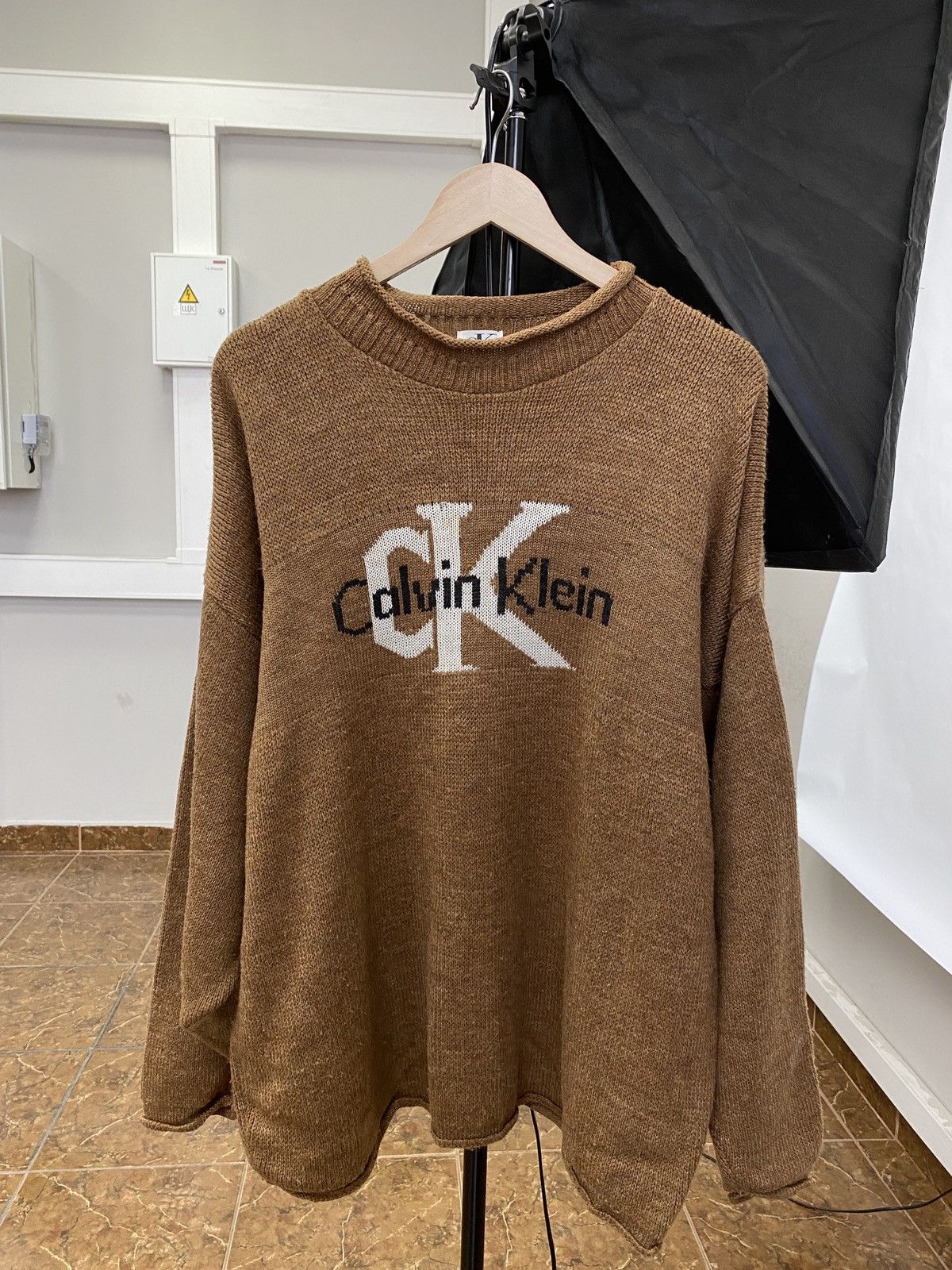 Calvin Klein 🇺🇸 Vintage 90s Calvin Klein Knit Sweaters Rare Retro Hype Y2K Size US XL / EU 56 / 4 - 1 Thumbnail