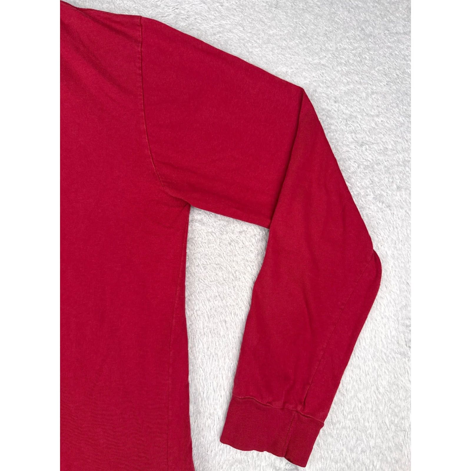 The North Face The North Face Shirt Men L Red Cotton Long Sleeve T-Shirt Logo All Seasons Regular Read Size US L / EU 52-54 / 3 - 2 Thumbnail
