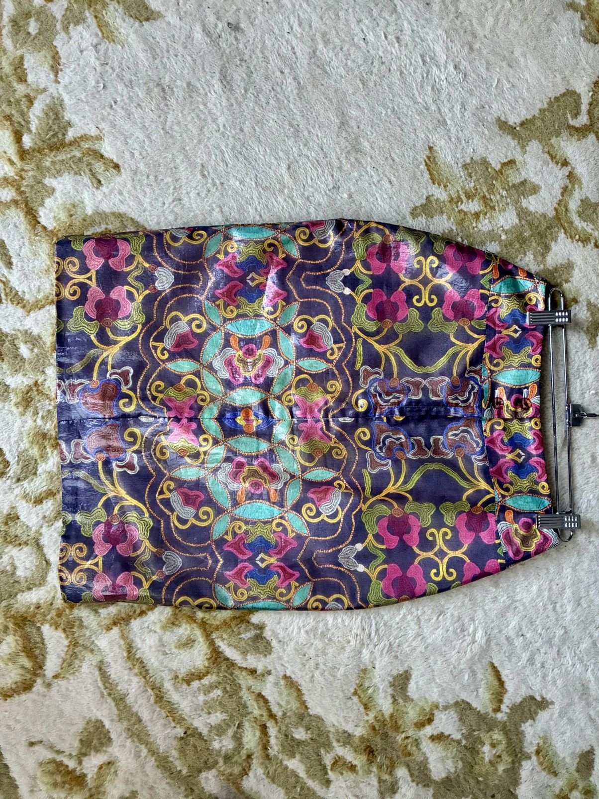 Issey Miyake Issey Miyake Archive SS2001 Runway Iridescent Jacquard Skirt Size 27" / US 4 / IT 40 - 7 Thumbnail