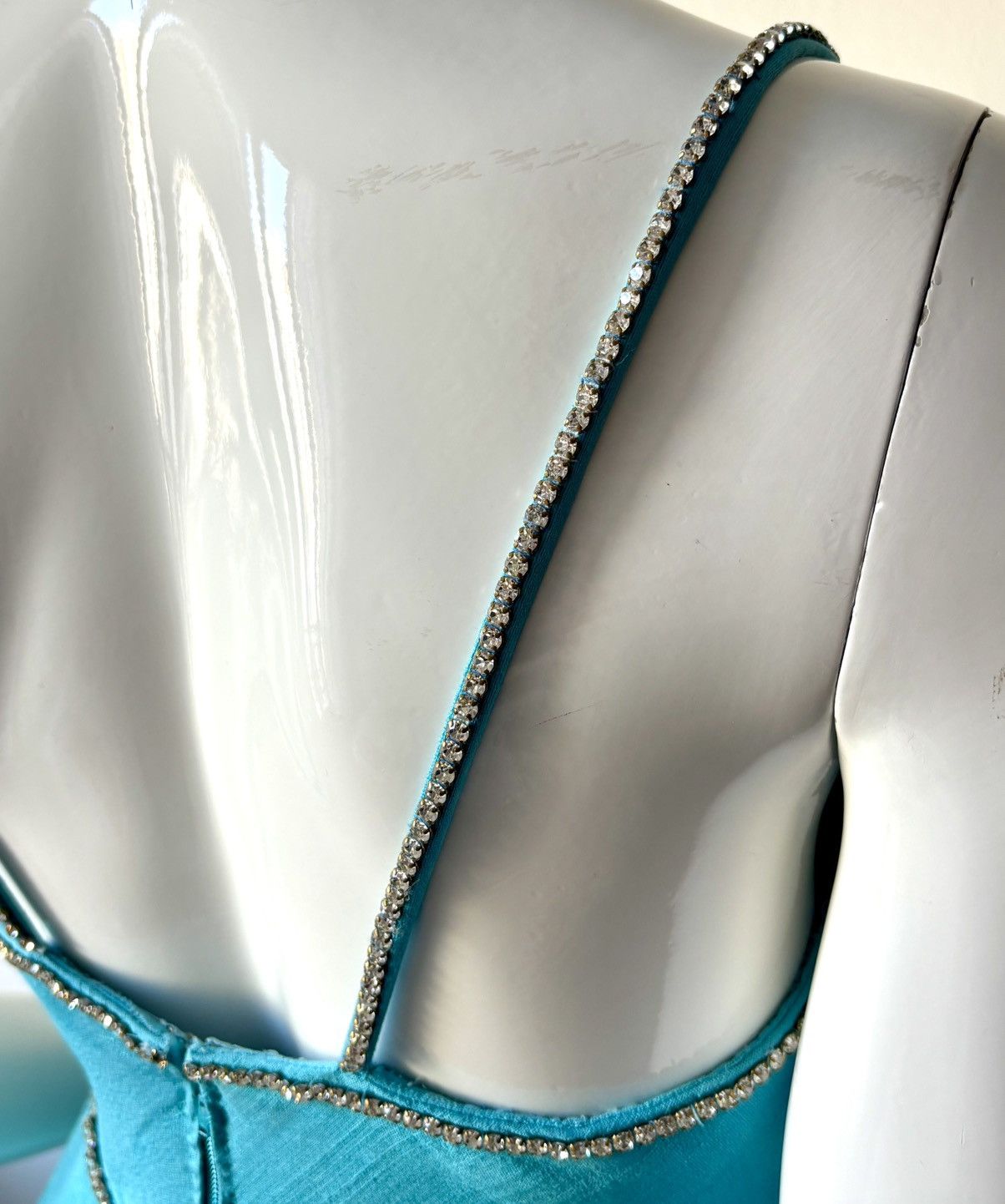 Other Asua blue Vintage Silk dress couture Size S / US 4 / IT 40 - 14 Thumbnail
