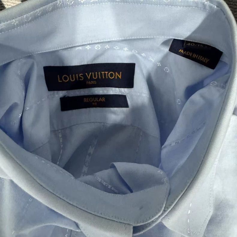 Louis Vuitton Light Blue Striped ButtonUp Shirt-2506 Size US L / EU 52-54 / 3 - 5 Thumbnail
