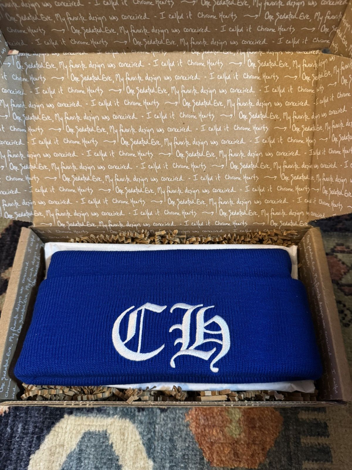Chrome Hearts CHROME HEARTS BLUE WATCH CAP BEANIE ONLINE EXCLUSIVE Size ONE SIZE - 1 Thumbnail