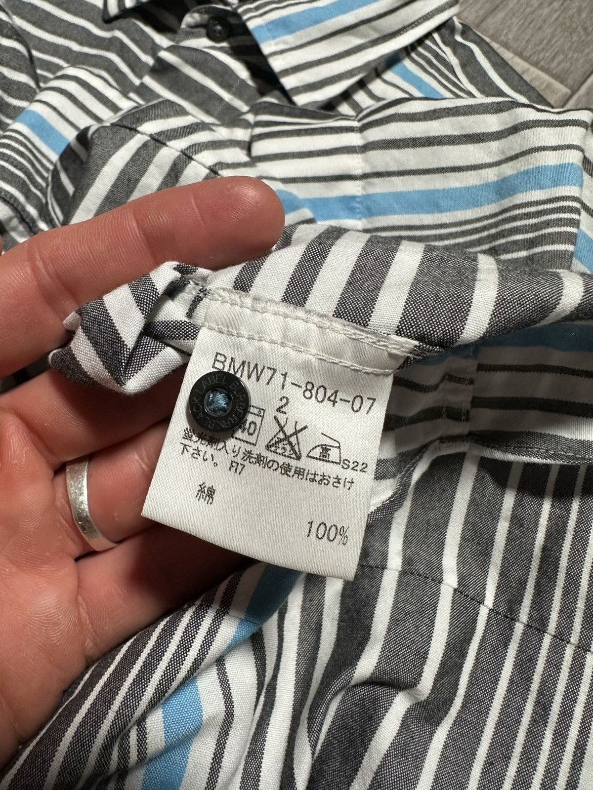 Burberry Burberry Black Label Striped Button Up Shirt Size US S / EU 44-46 / 1 - 7 Thumbnail