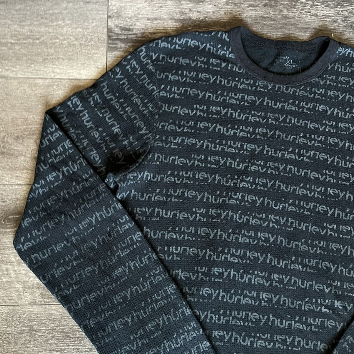 Hurley Vintage 2000s Hurley All Over Print Thermal Longsleeve Tee Size US XL / EU 56 / 4 - 3 Thumbnail