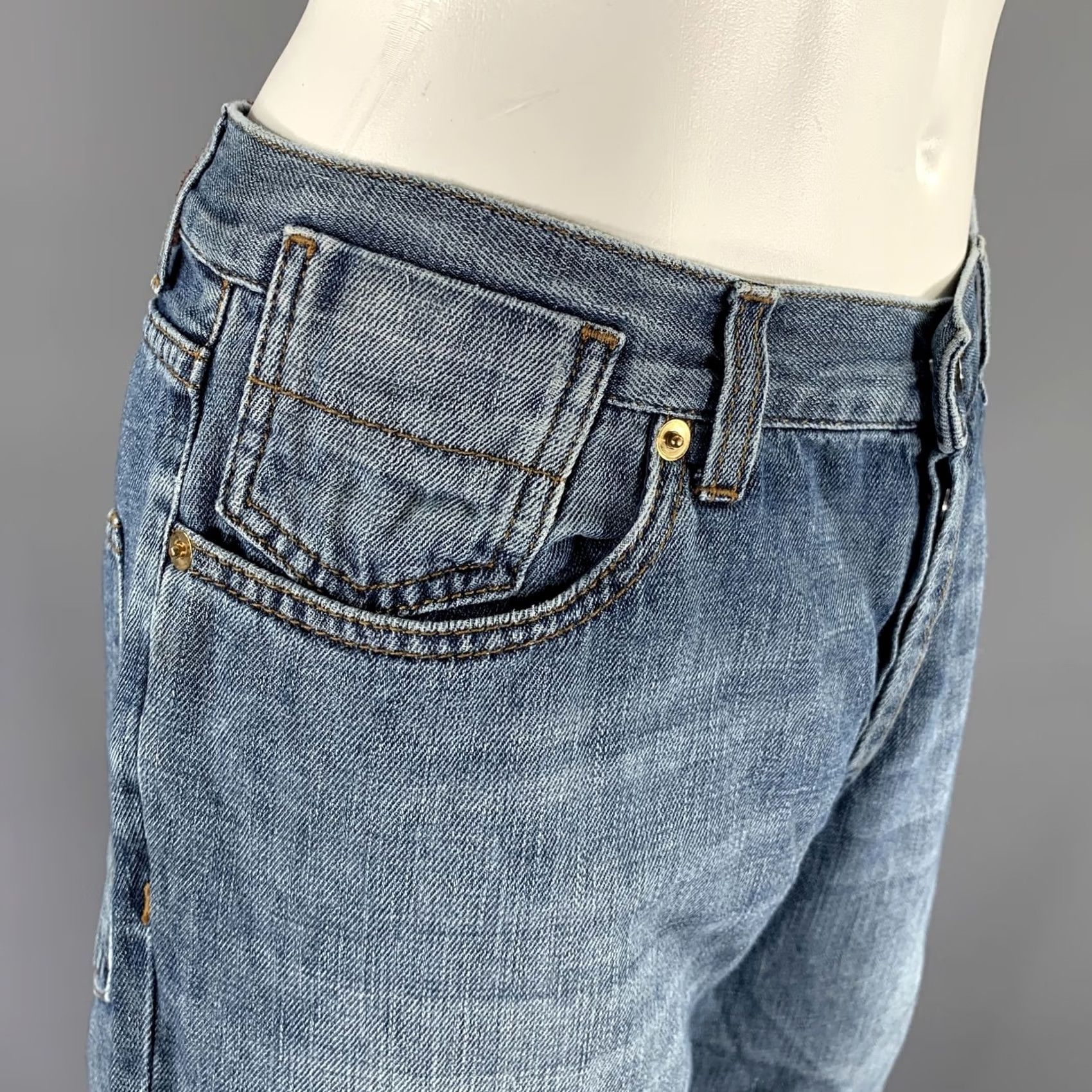 Marni MARNI Pants M Blue Brown Cotton Linen Capri Womens Size 32" / US 10 / IT 46 - 3 Thumbnail