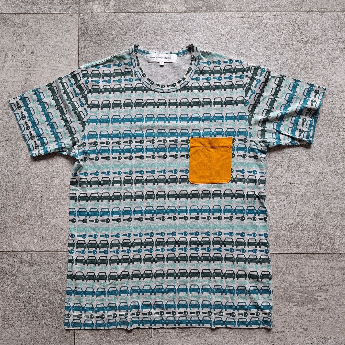 Comme des Garcons × Comme des Garcons SHIRT Comme des Garcons Shirt Car and Keys Monogram Tee T-shirt Size US M / EU 48-50 / 2 - 1 Thumbnail