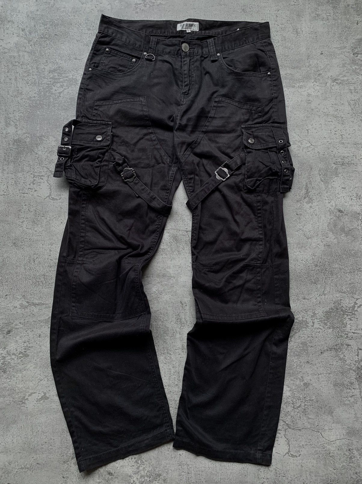 image of Beauty Beast x Ppfm Lowbox Bondage Cargo Pants in Black, Men's (Size 33)