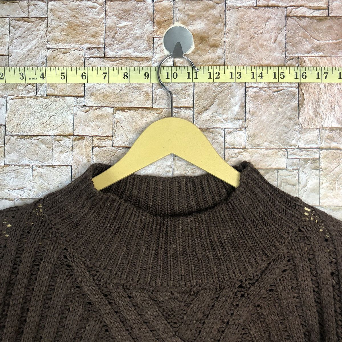 Homespun Knitwear Vanniev Brown Knitwear crop top japan #A476 Size M / US 6-8 / IT 42-44 - 3 Thumbnail