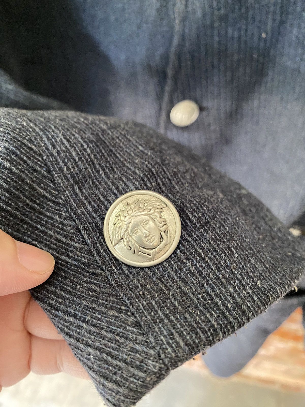 Versace Jeans Couture 🔥RARE 1990s Versace Button Medusa head detailing long iacket Size US M / EU 48-50 / 2 - 10 Thumbnail