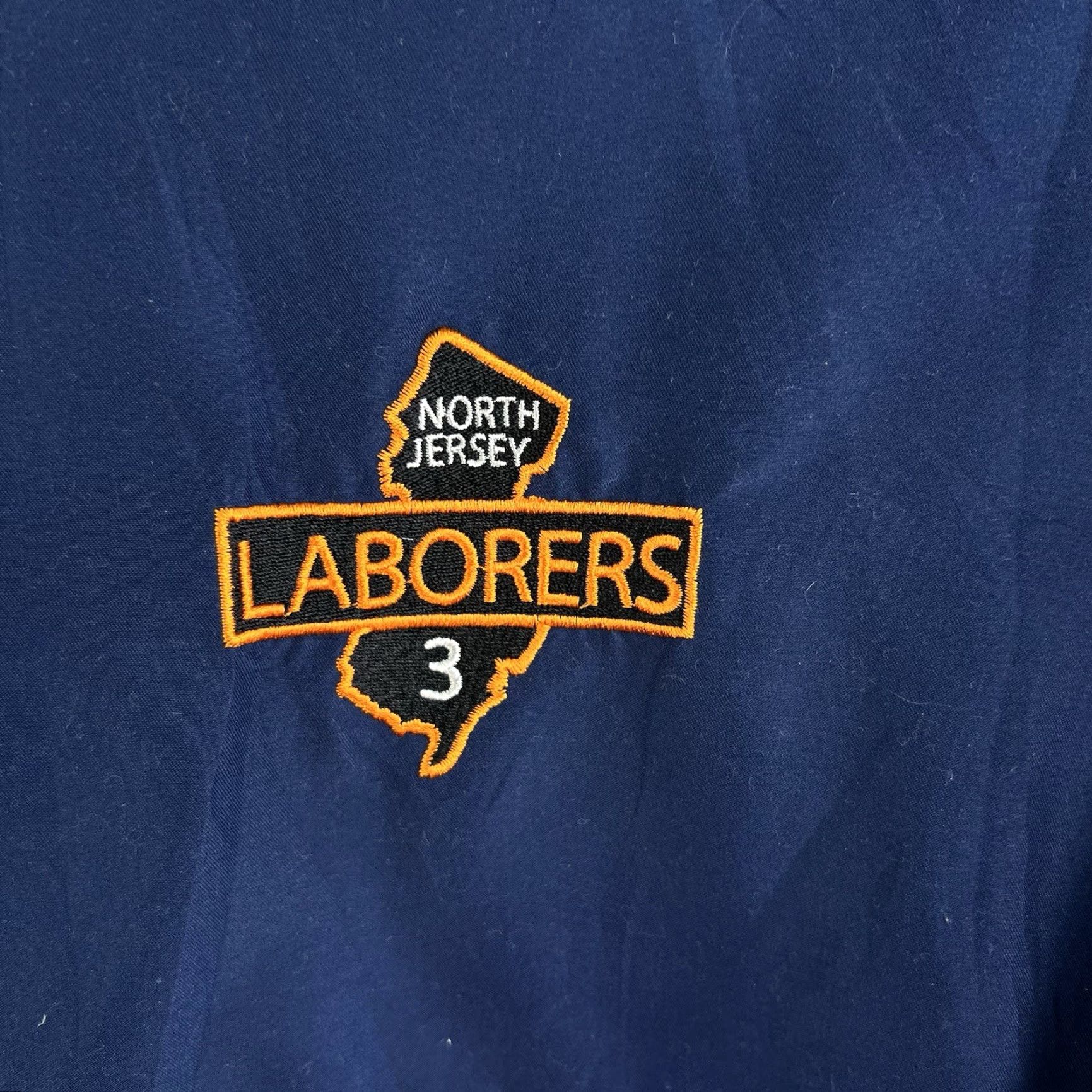 Union Line NJ Laborers #3 Jacket Mens 2XL Blue Quilt Lined USA Made 2XL Wool?