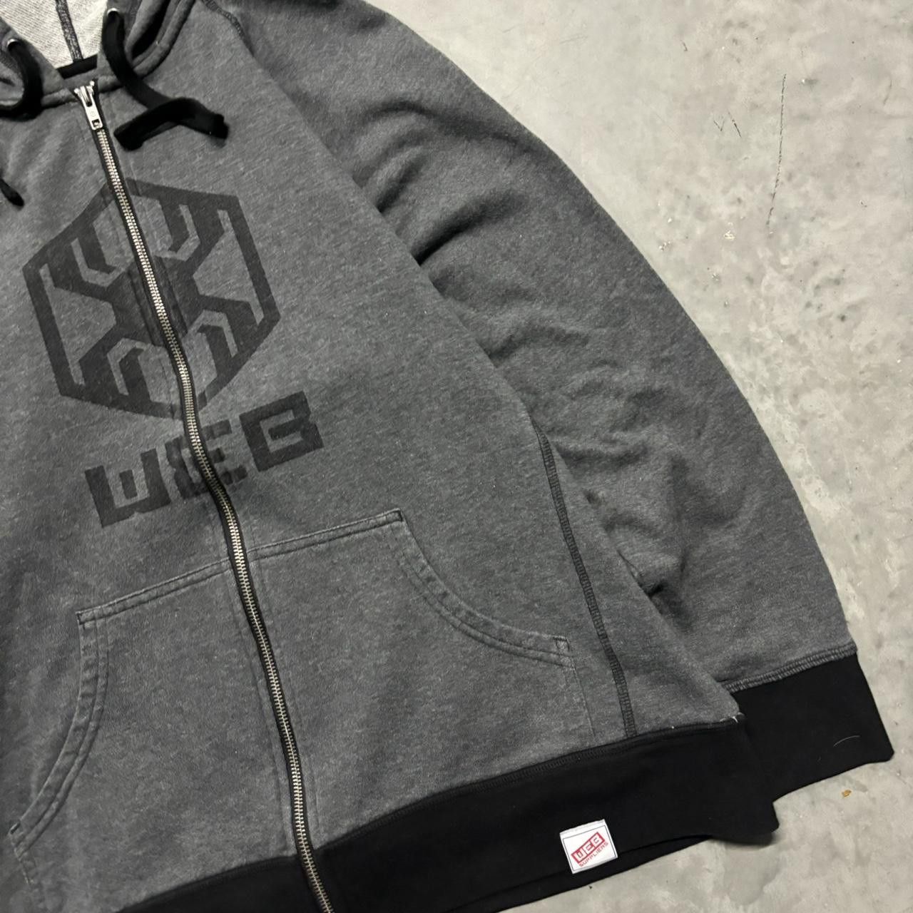 Japanese Brand × Vintage Crazy Vintage Y2K/2000s Grunge Grey Spider Web Skater Zip Up Hoodie! Size US L / EU 52-54 / 3 - 4 Thumbnail