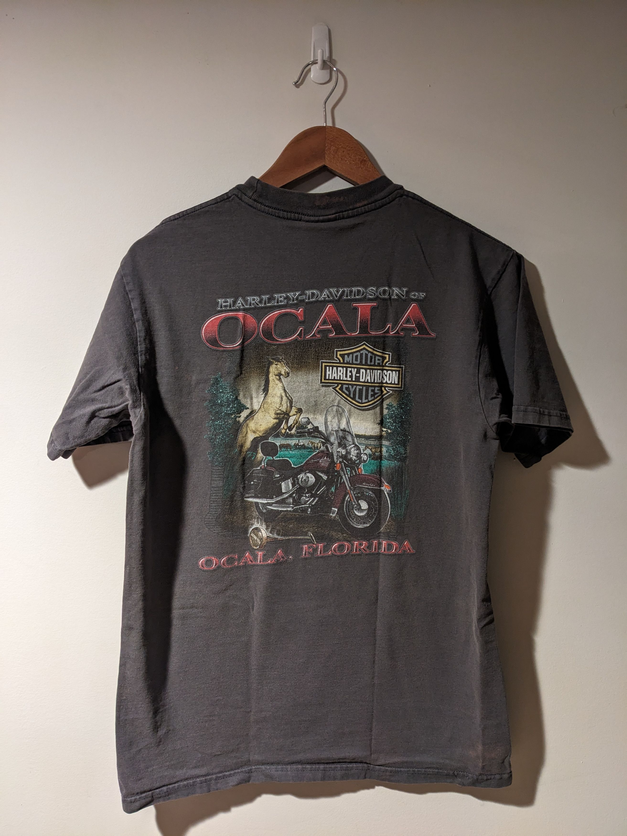 Harley Davidson × Vintage Vintage Y2K Harley Davidson Motorcycle Ocala Florida T-Shirt Size US M / EU 48-50 / 2 - 1 Thumbnail
