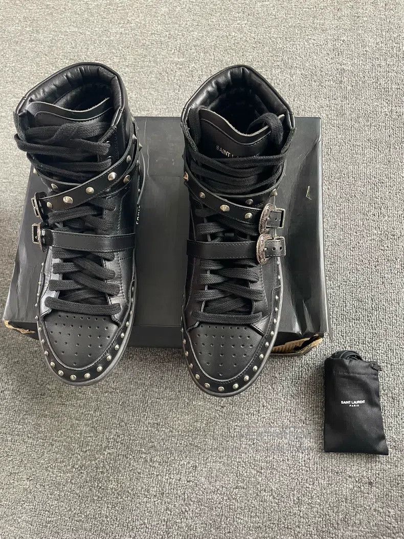 Saint Laurent Paris Saint Laurent Paris Studded Carved Loafers Size US 8 / EU 41 - 7 Thumbnail