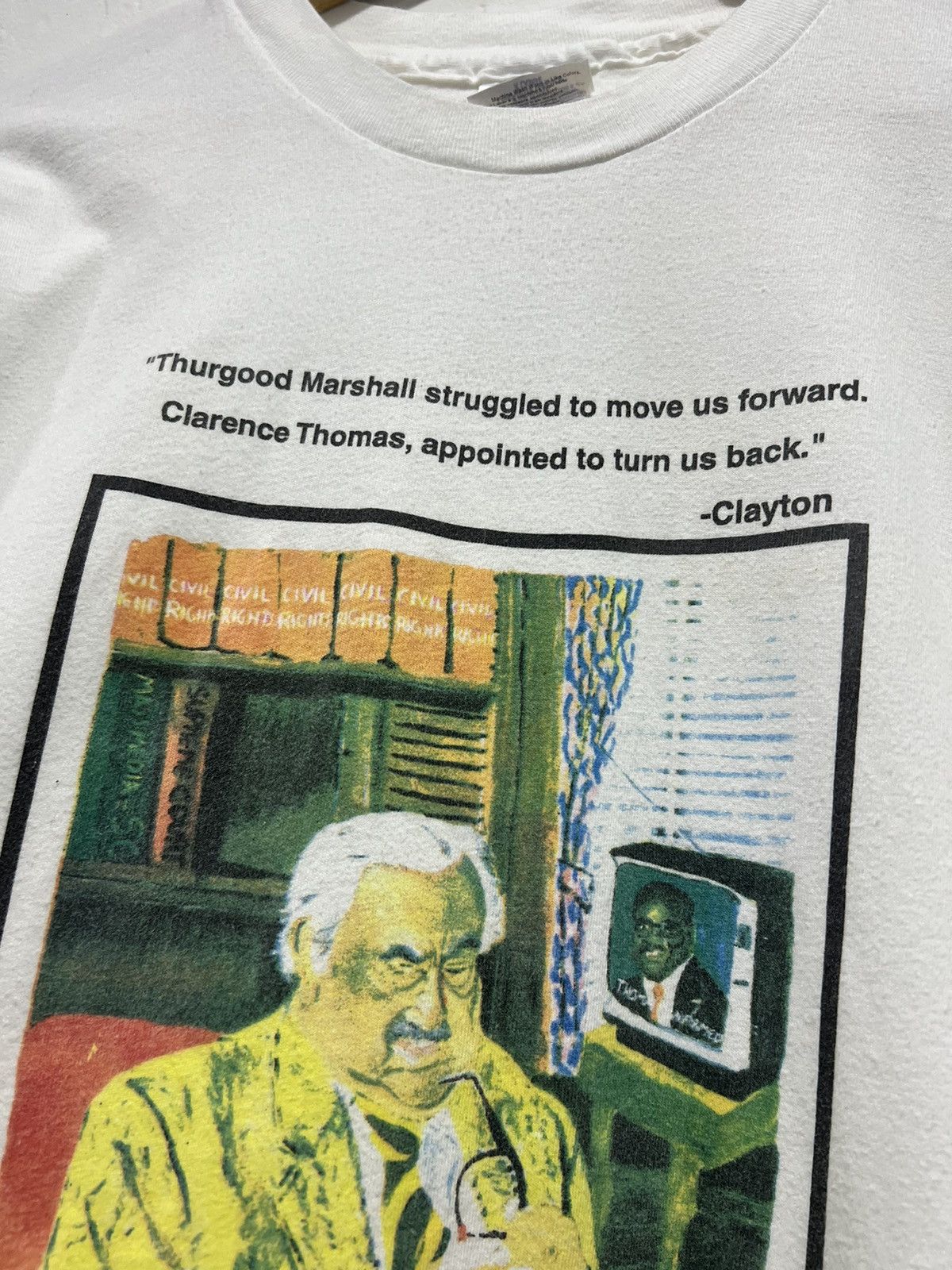 Vintage Vintage 90’s American Lawyer Quotes by Clayton Tshirt Size US XL / EU 56 / 4 - 4 Thumbnail