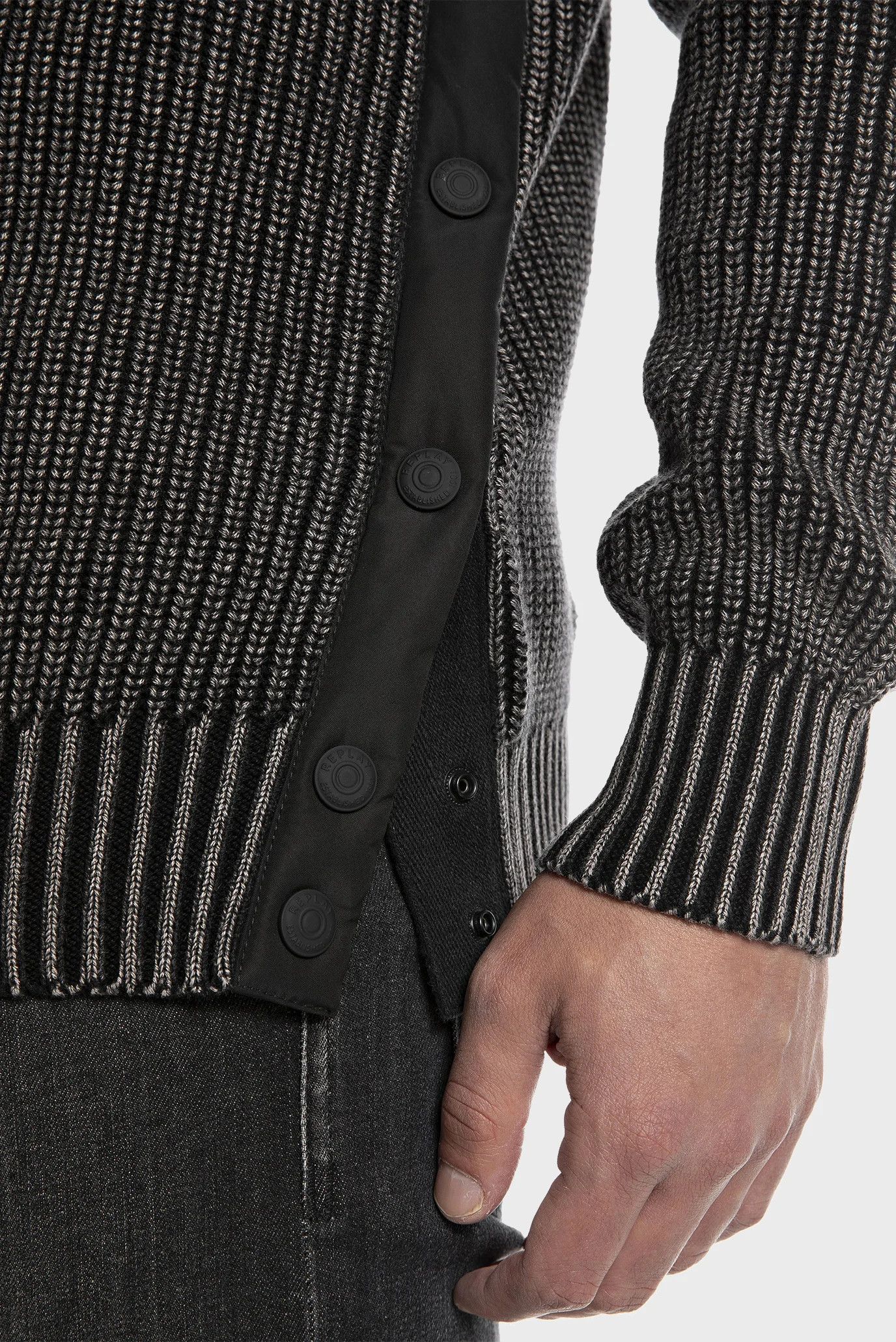 Replay Replay Exclusive Knitwear Gray Cotton Jumper Sweater Size US L / EU 52-54 / 3 - 4 Thumbnail